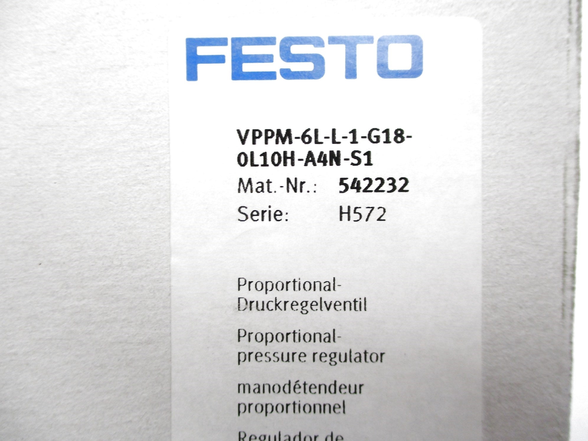 FESTO VPPM-6L-L-1-G18-0L10H-A4N-S1 NSMP