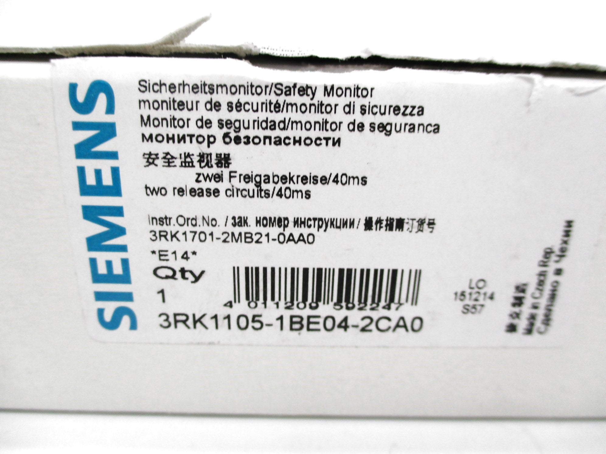 SIEMENS 3RK1105-1BE04-2CA0 24VDC NSMP