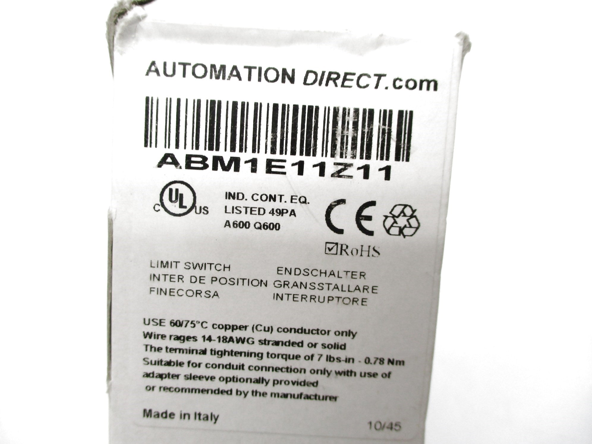 AUTOMANTION DIRECT ABM1E11Z11 NSMP