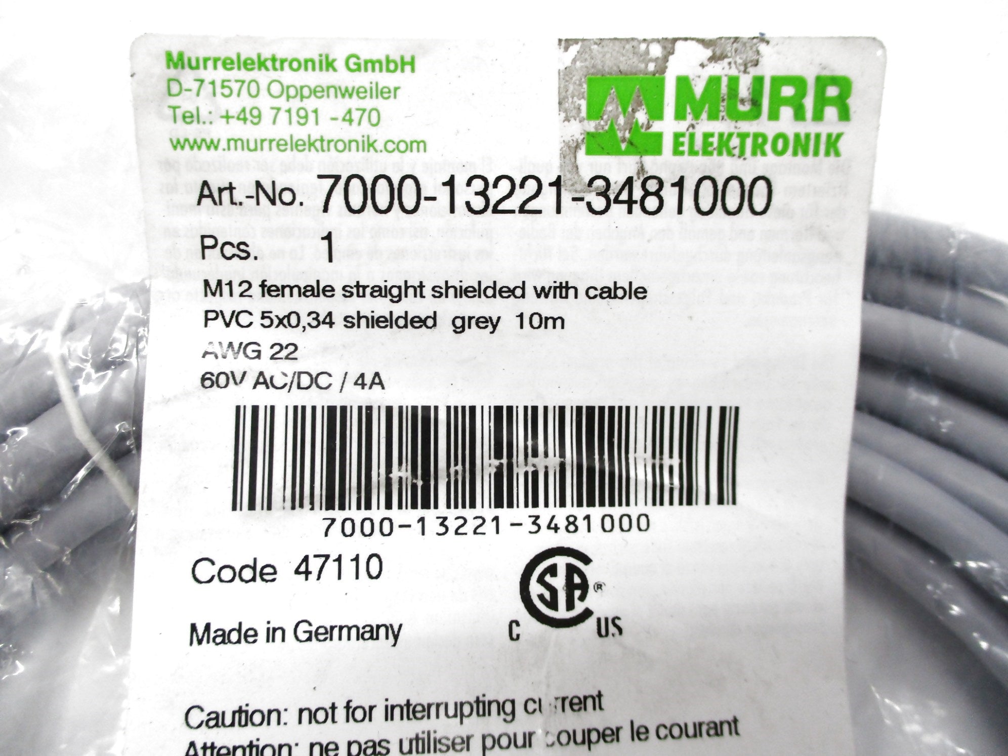 MURR ELEKTRONIK 7000-13221-3481000 NSMP