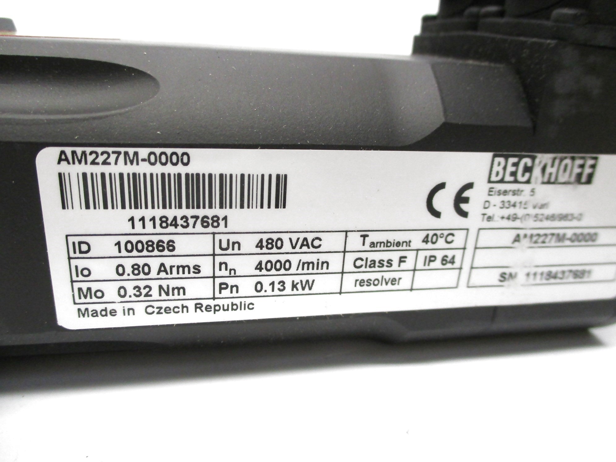 BECKHOFF AM227M-0000 480VAC 0.8A NSMP
