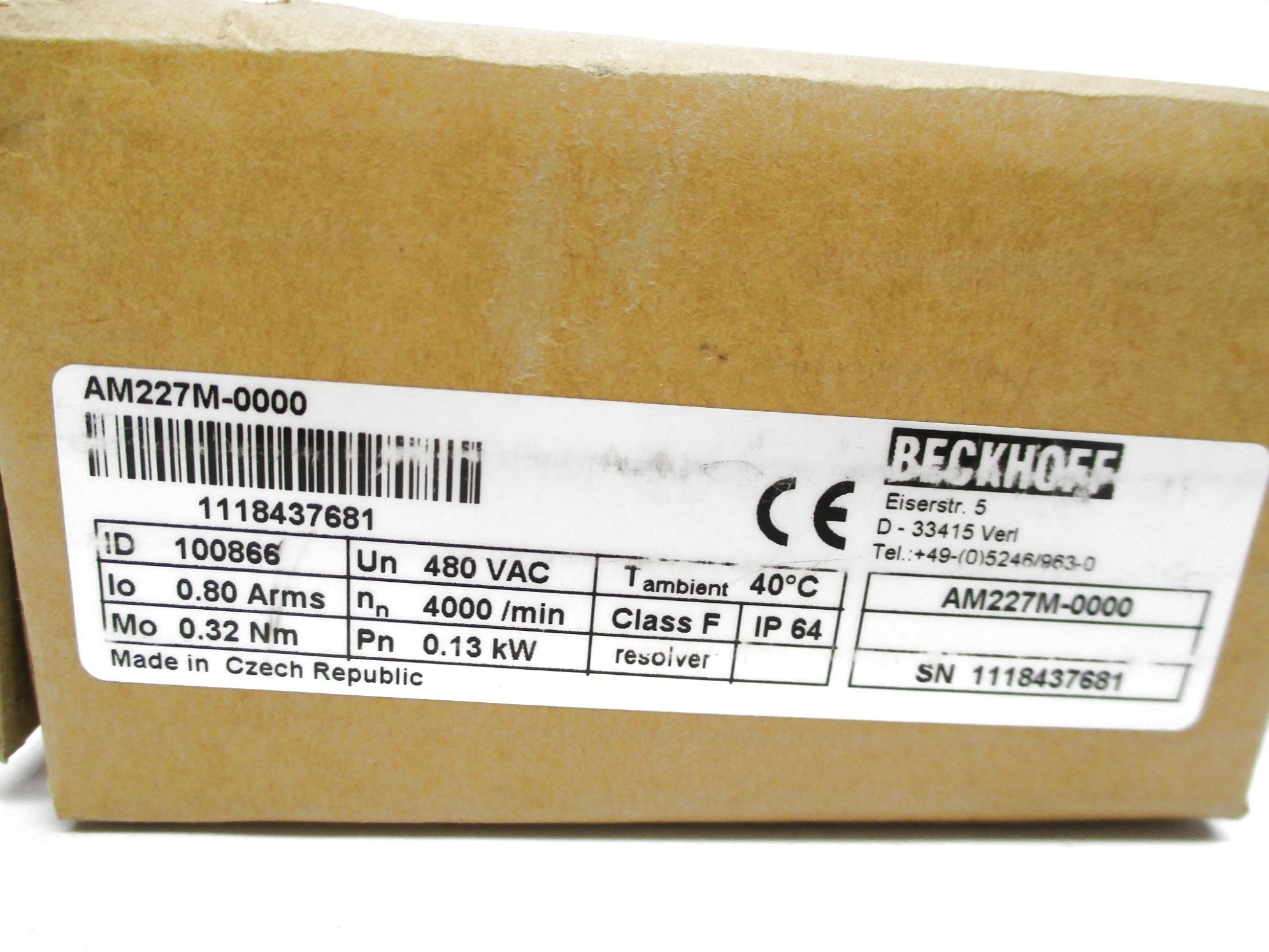 BECKHOFF AM227M-0000 480VAC 0.8A NSMP