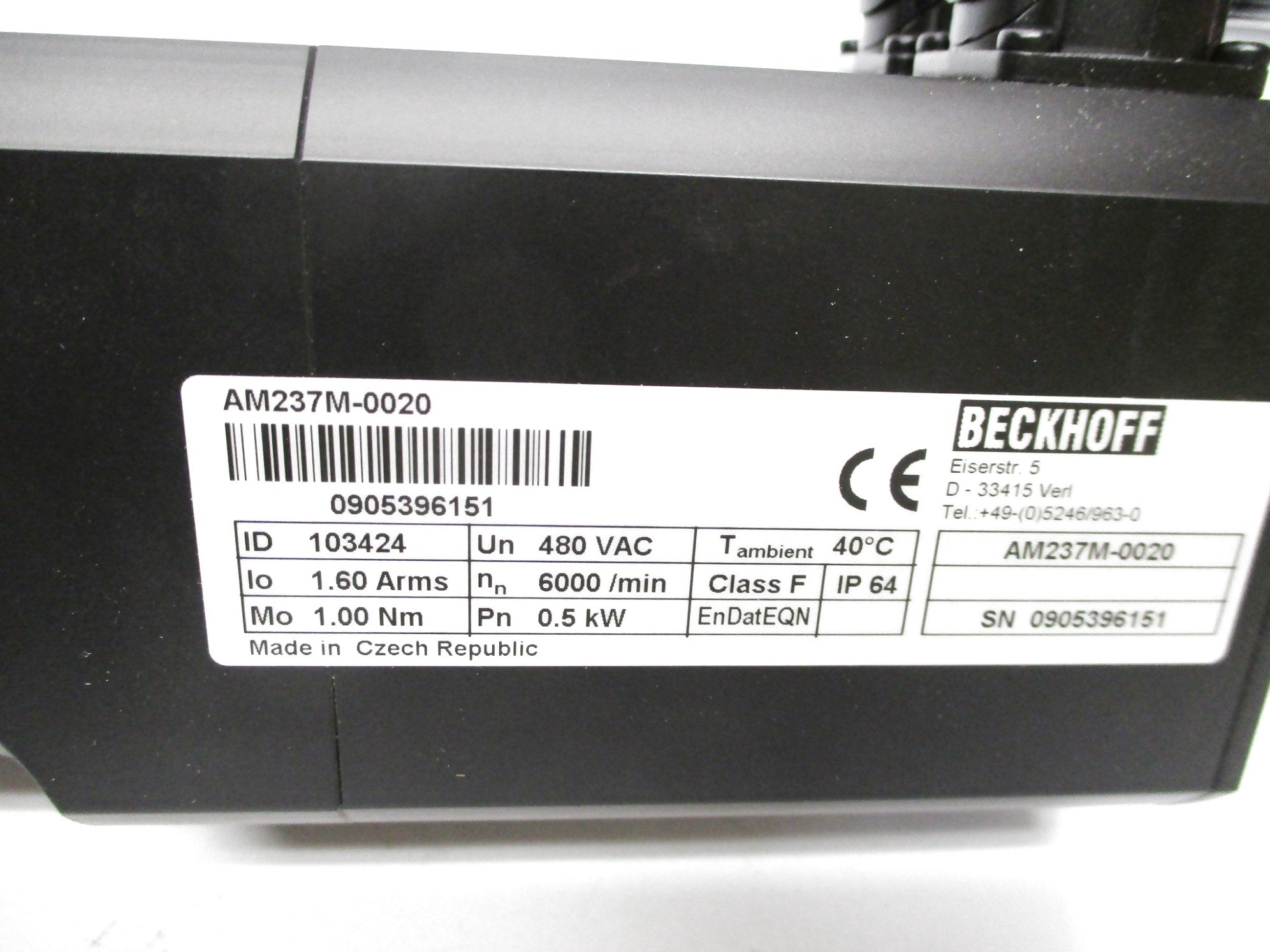 BECKHOFF AM237M-0020 NSMP