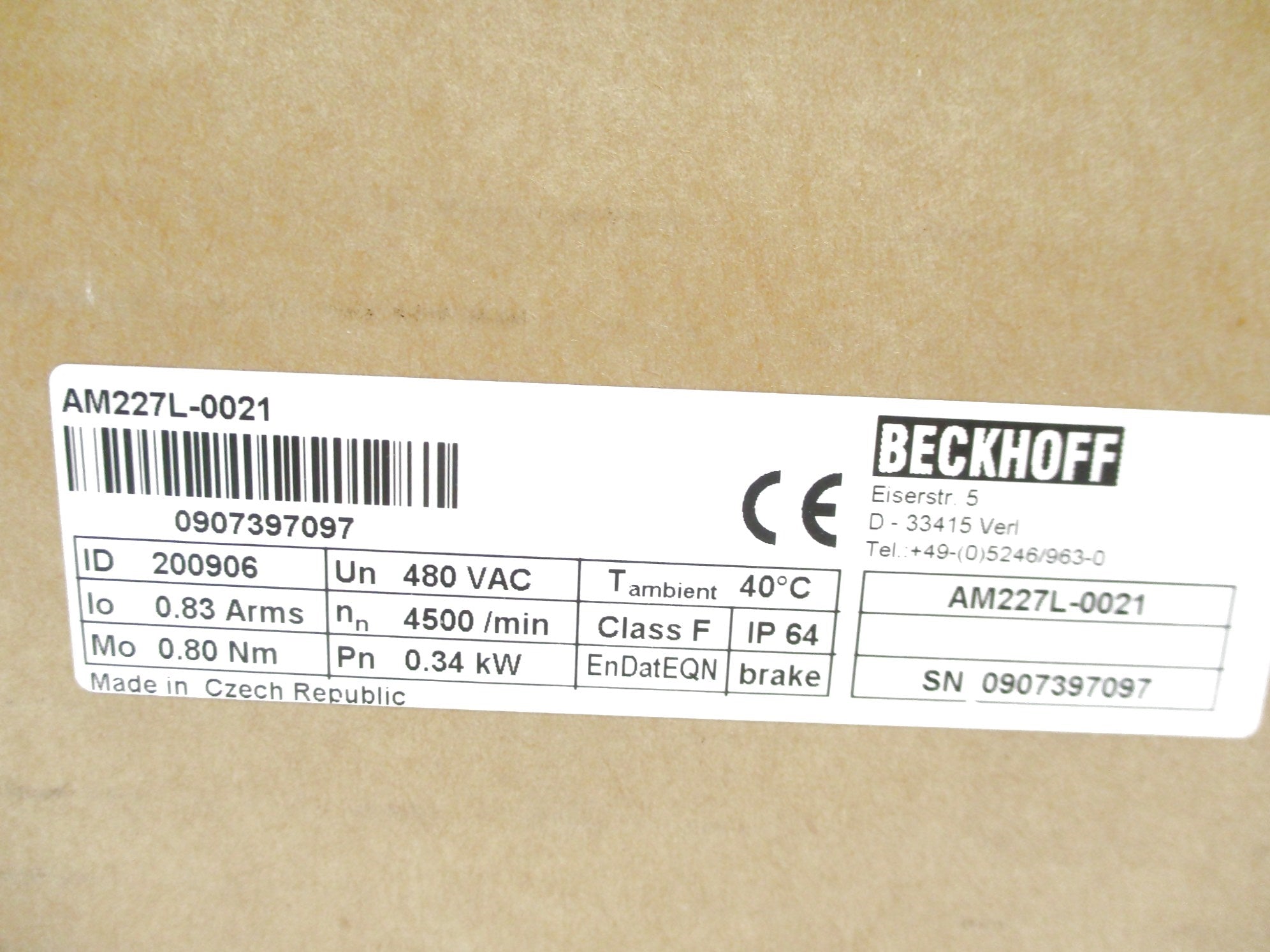BECKHOFF AM227L-0021 NSMP