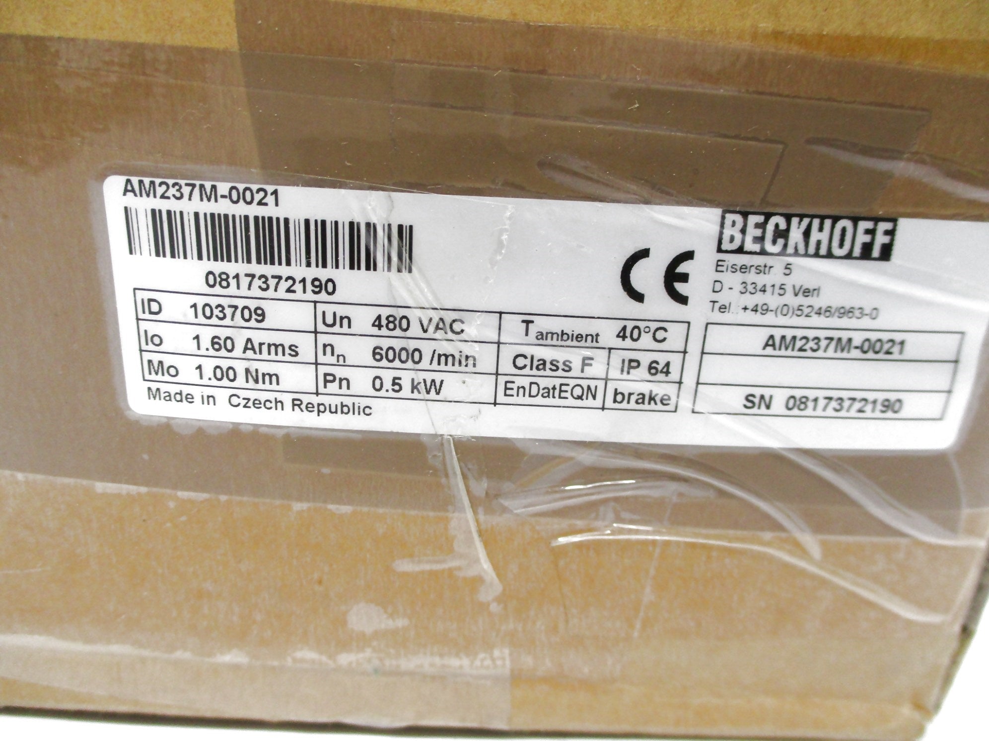 BECKHOFF AM237M-0021 NSMP