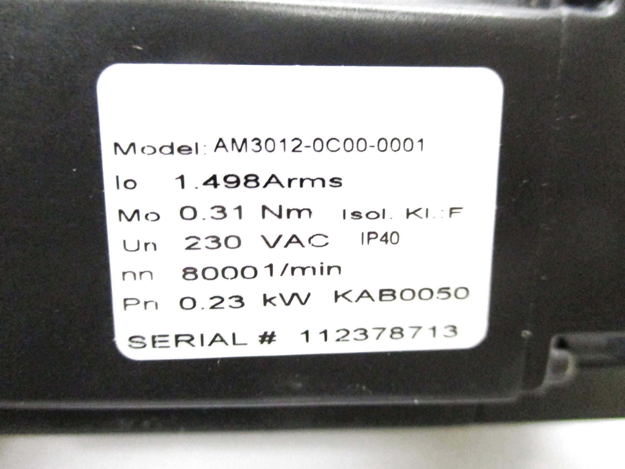 BECKHOFF AM3012-0C00-0001 NSMP