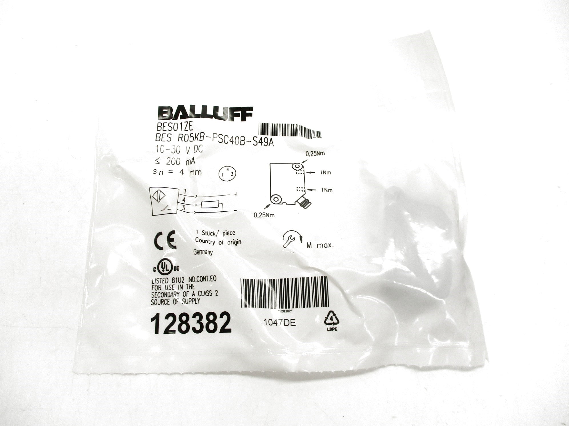 BALLUFF BESR05KB-PSC40B-S49A BES01ZE 10-30VDC NSMP