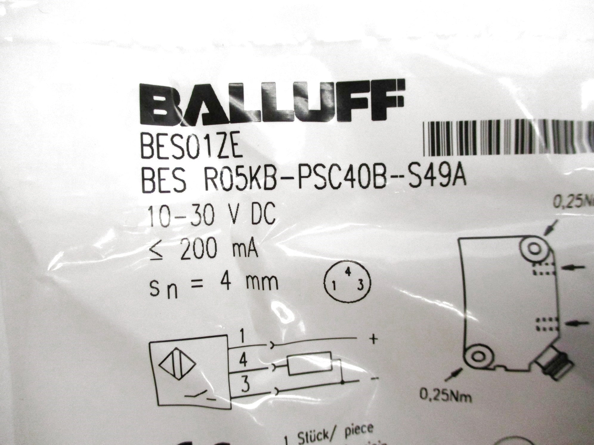 BALLUFF BESR05KB-PSC40B-S49A BES01ZE 10-30VDC NSMP