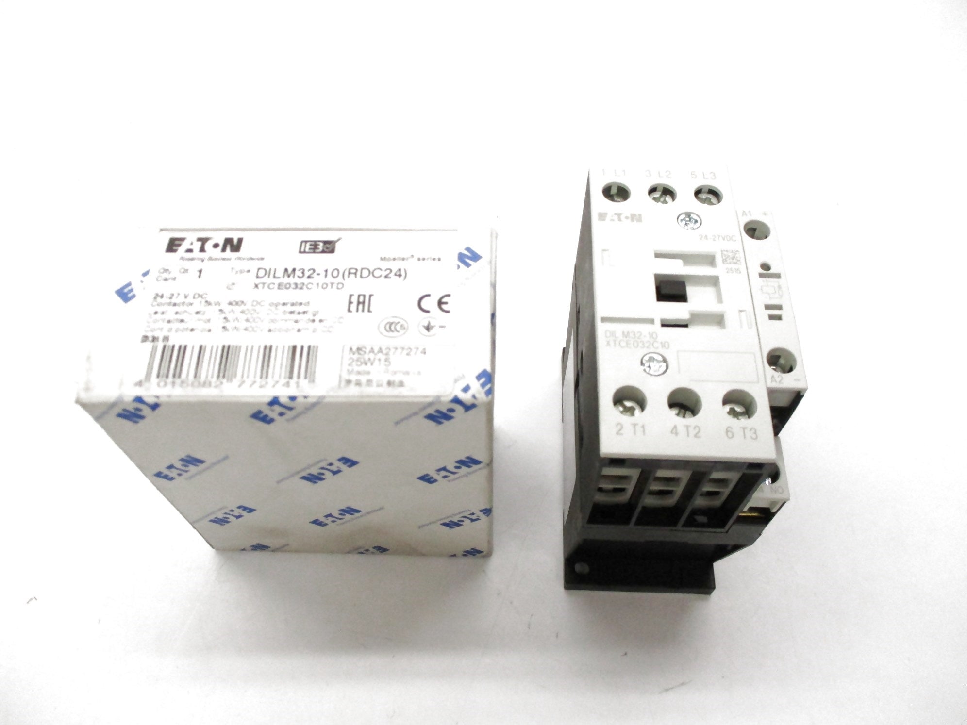 EATON XTCE032C10TD DILM32-10(RDC24) 24-27VDC 40A NSMP