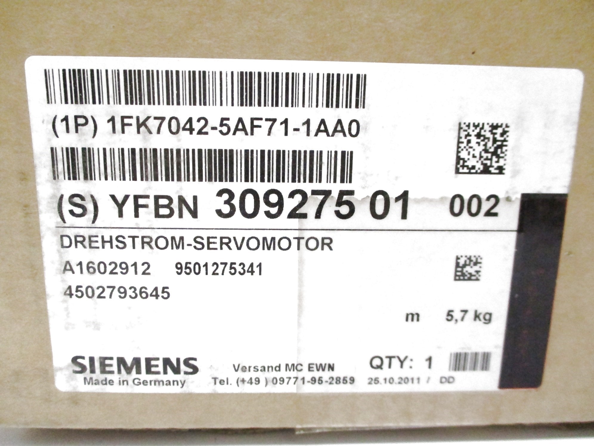 SIEMENS 1FK7042-5AF71-1AA0 NSFS