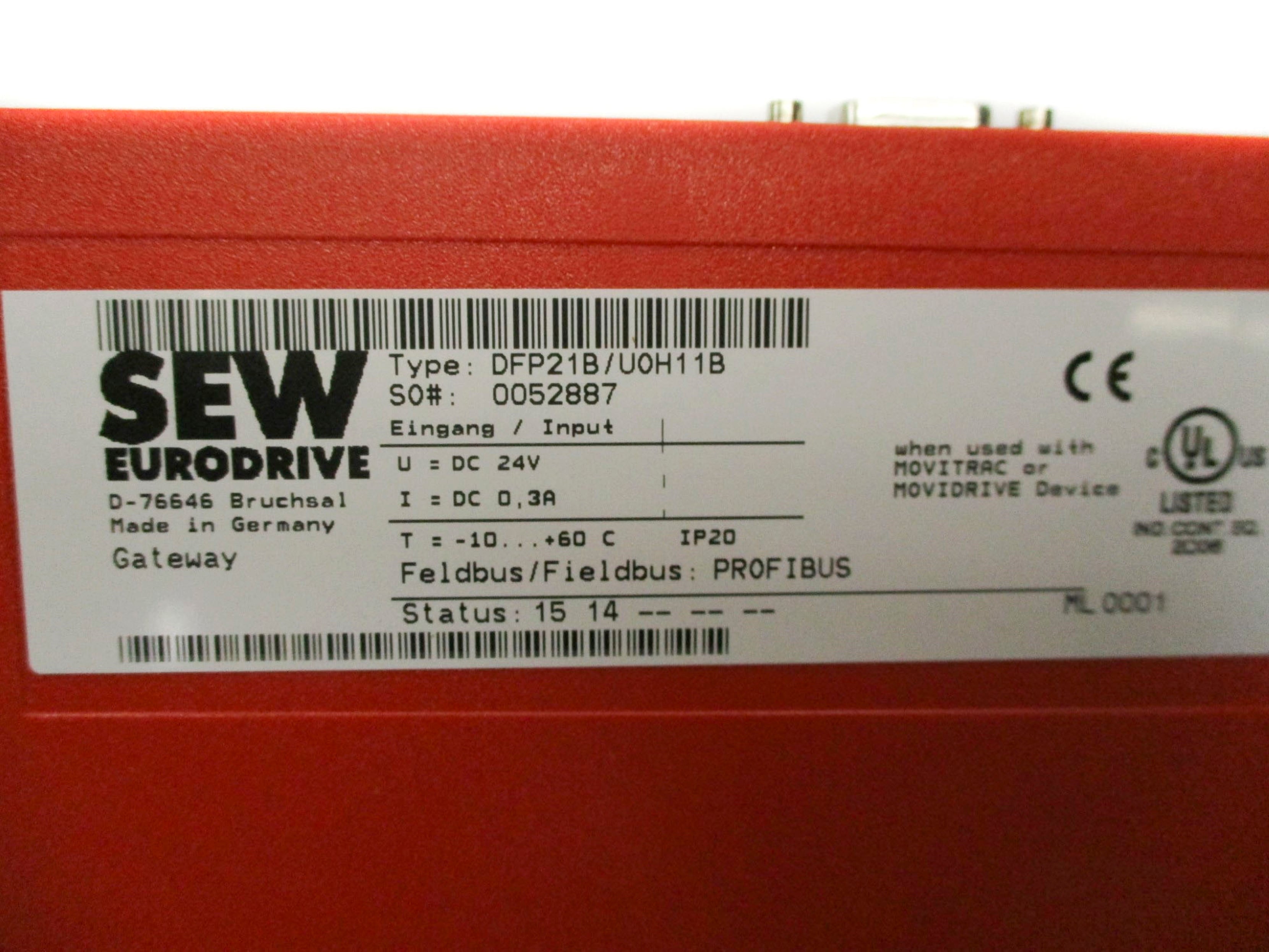 SEW EURODRIVE DFP21B/U0H11B NSMP