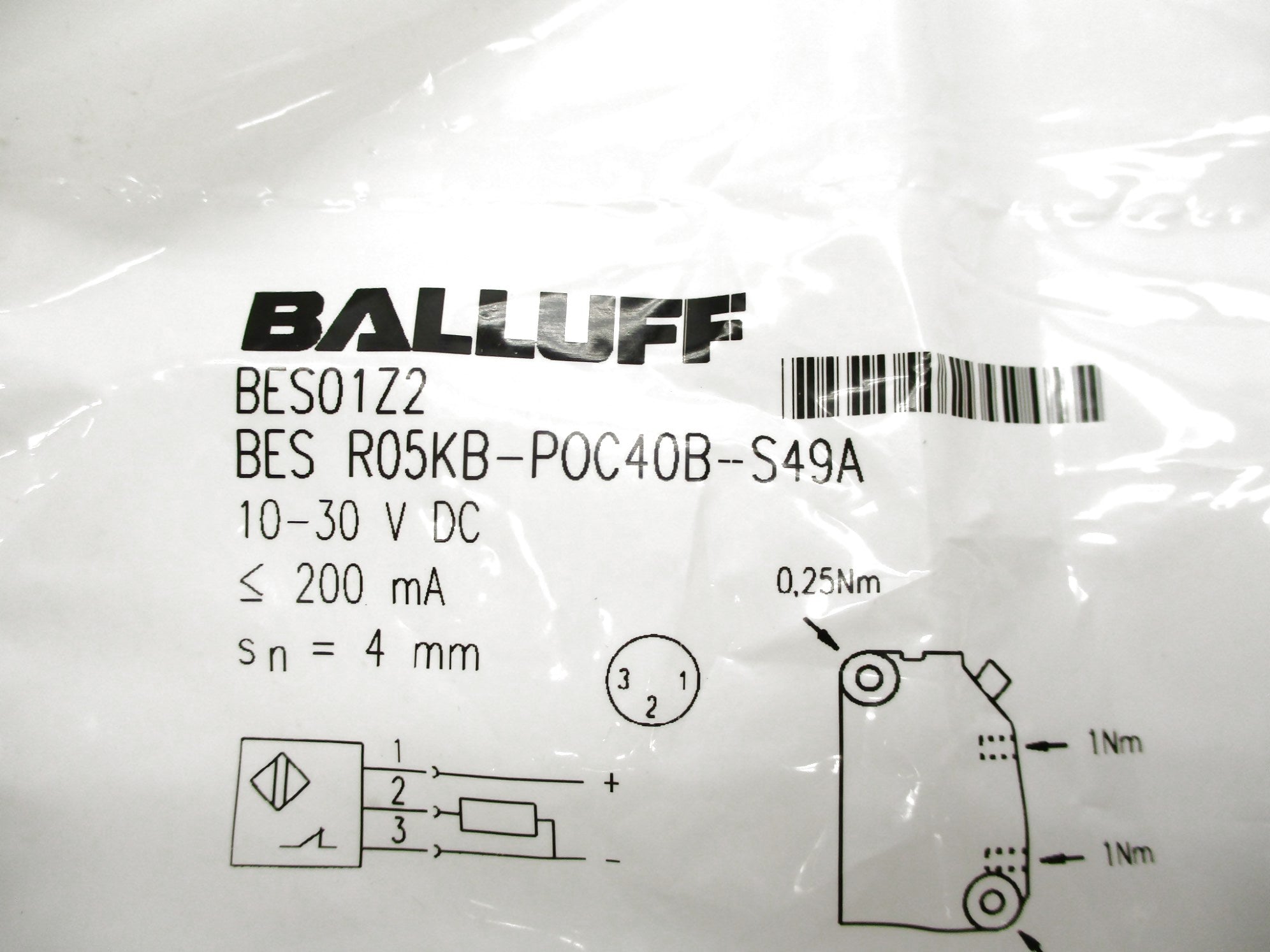 BALLUFF BESR05KB-P0C40B-S49A BES01Z2 10-30VDC NSMP