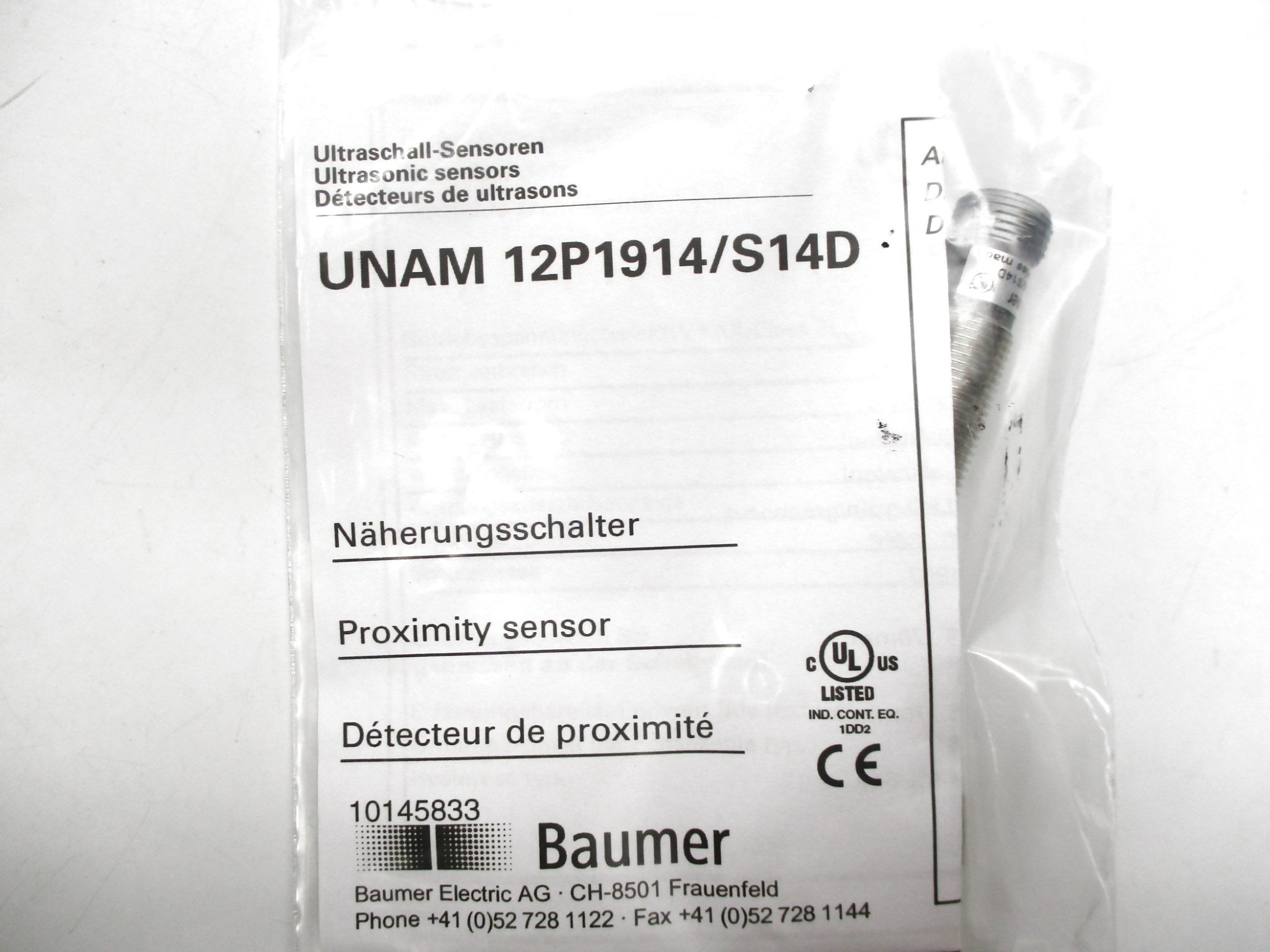BAUMER UNAM12P1914/S14D NSMP
