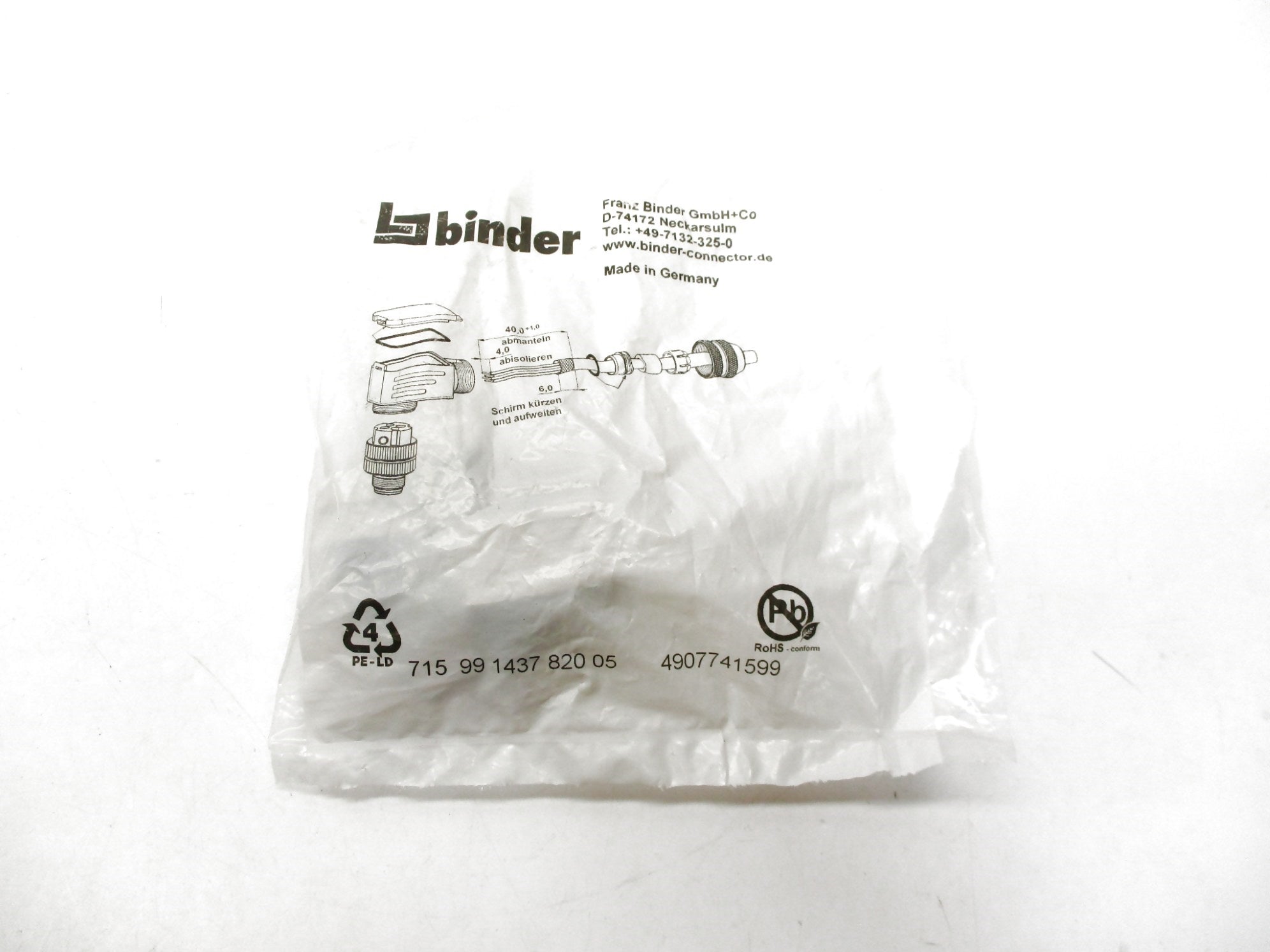 BINDER D-74172 71599143782005 NSMP