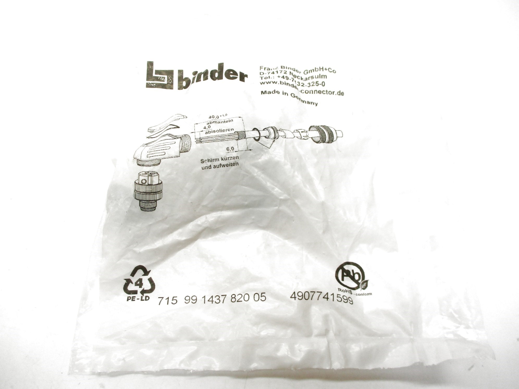 BINDER D-74172 71599143782005 NSMP