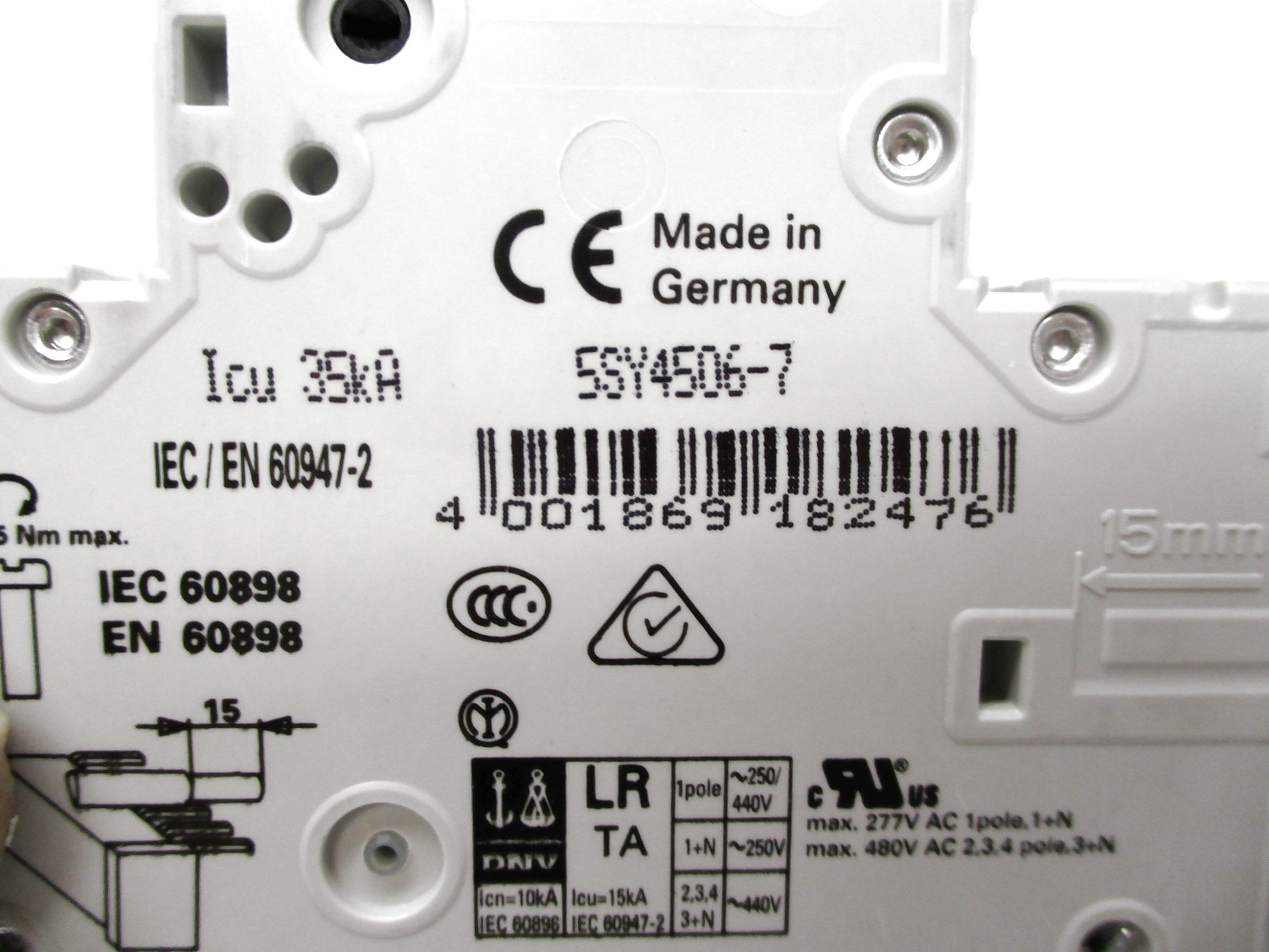 SIEMENS 5SY4506-7 C6A 230V NSMP