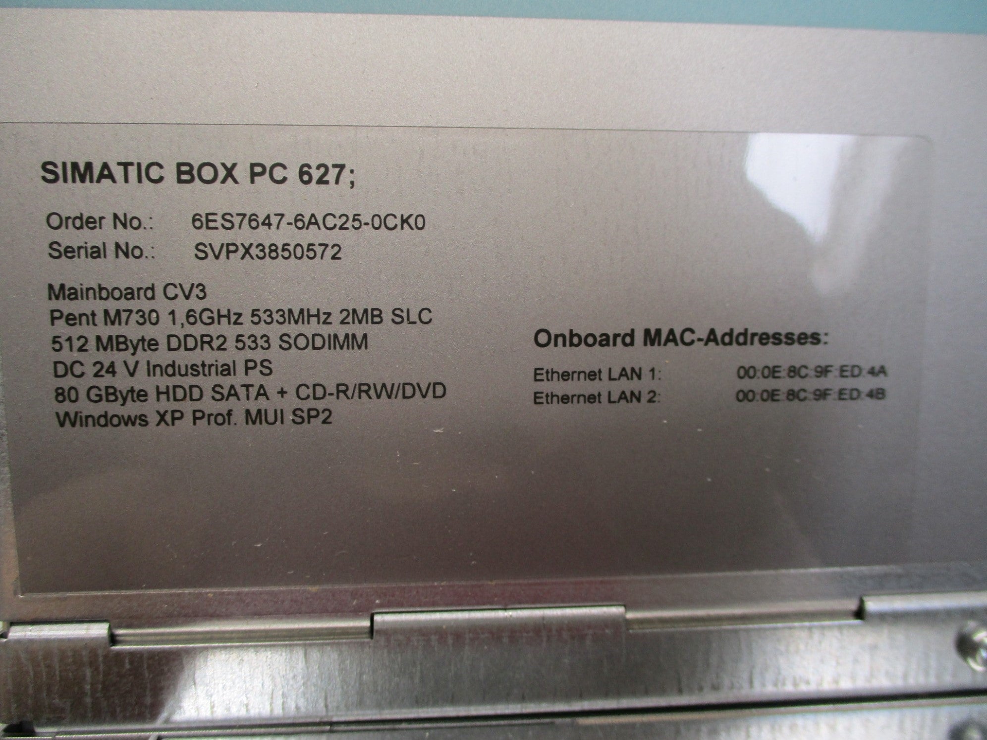 SIEMENS 6ES7647-6AC25-0CK0 NSMP