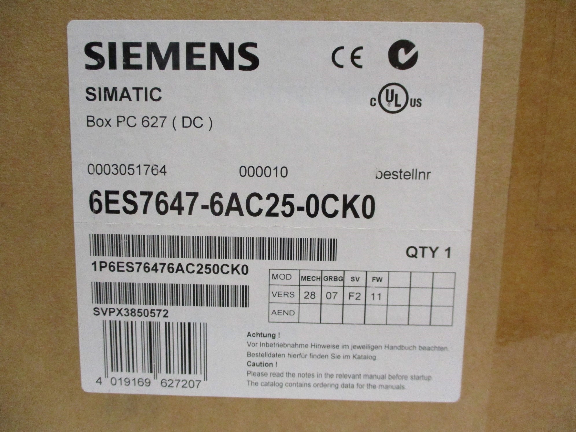 SIEMENS 6ES7647-6AC25-0CK0 NSMP