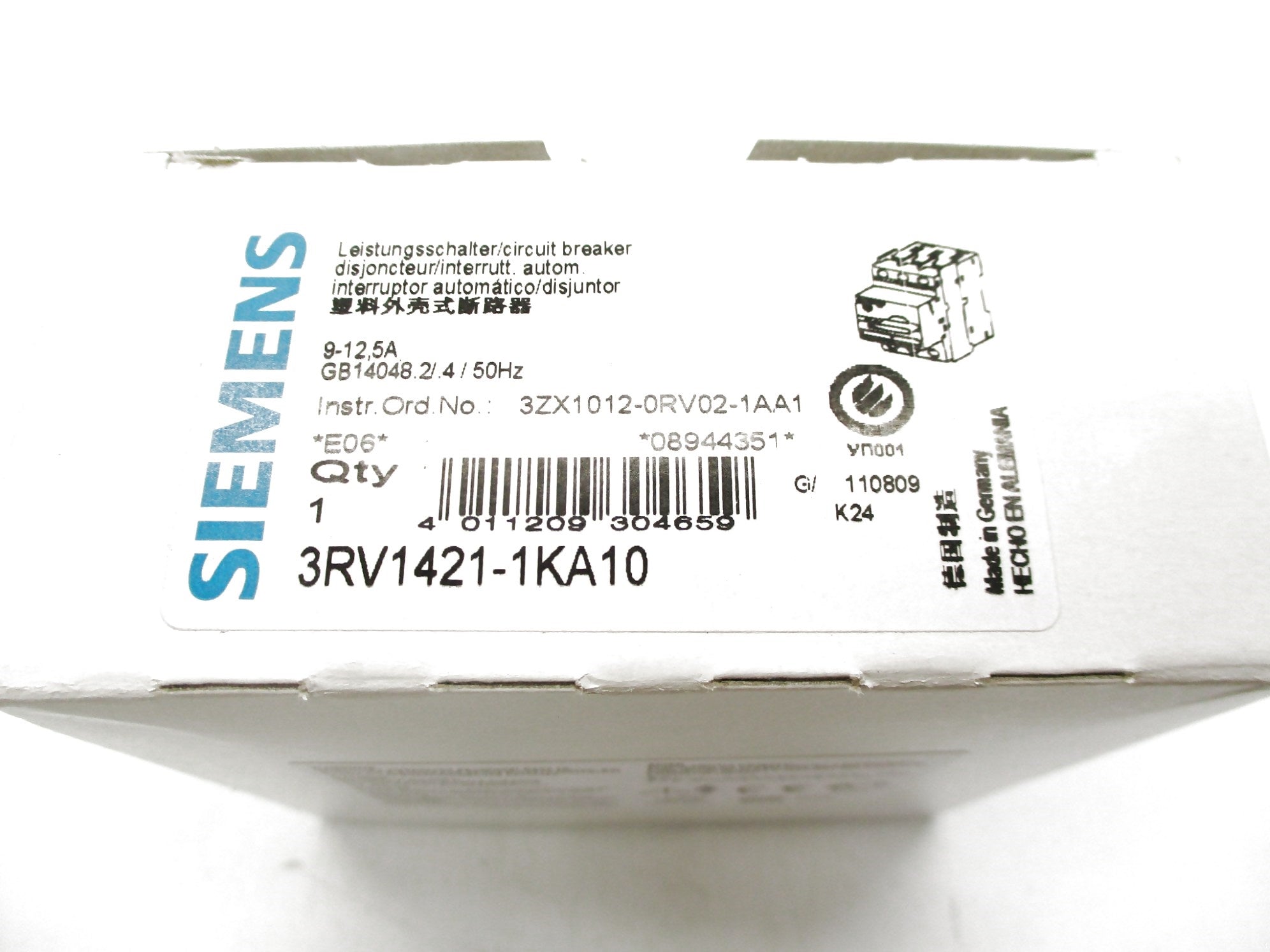 SIEMENS 3RV1421-1KA10 9-12,5A NSMP