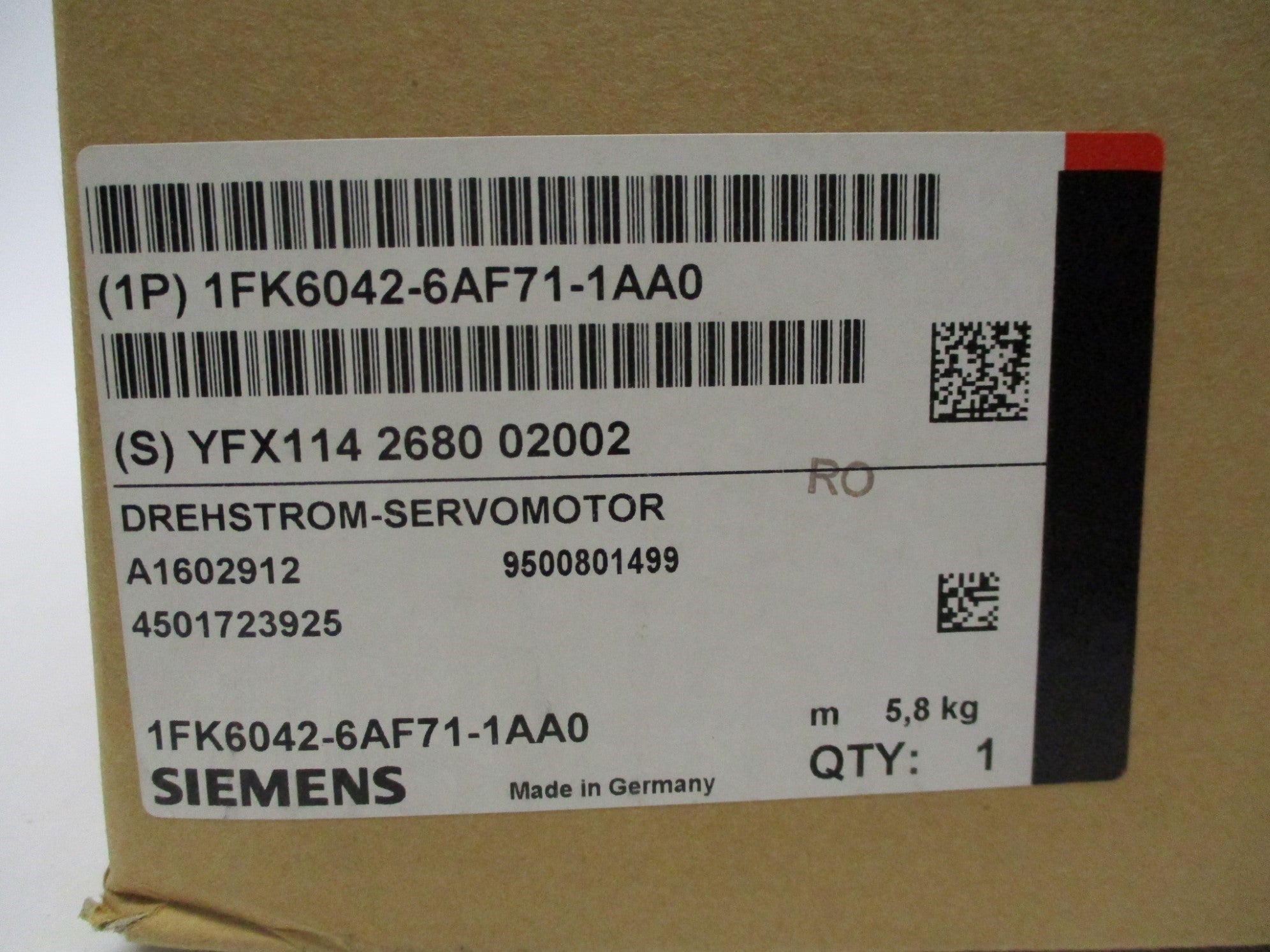 SIEMENS 1FK6042-6AF71-1AA0 NSFS