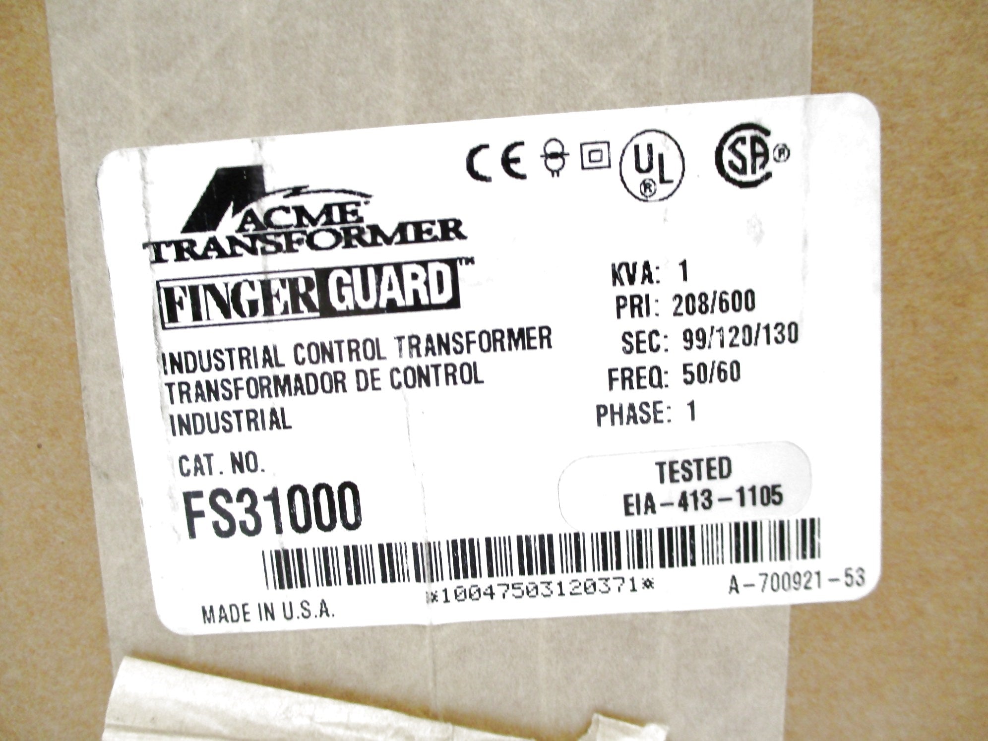 ACME TRANSFORMER FS31000 NSMP
