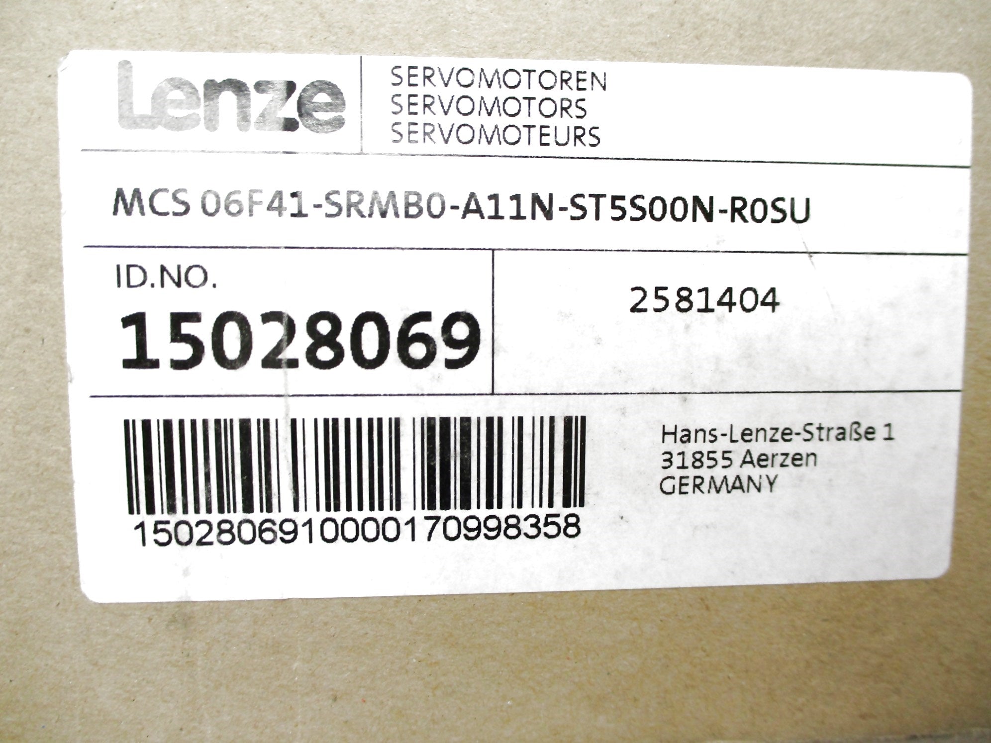 LENZE MCS06F41-SRMB0-A11N-ST5S00N-R0SU NSMP