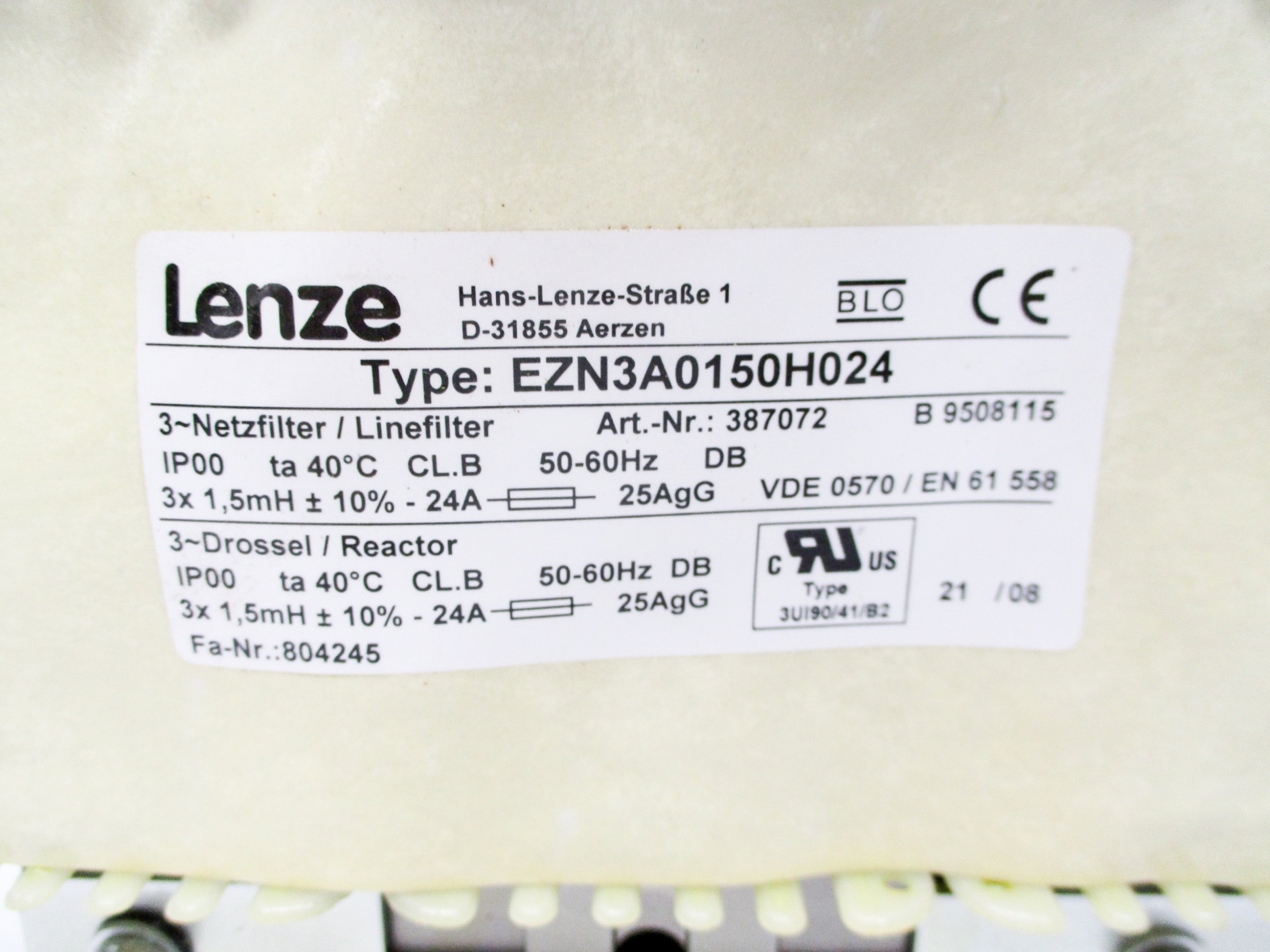 LENZE EZN3A0150H024 NSMP