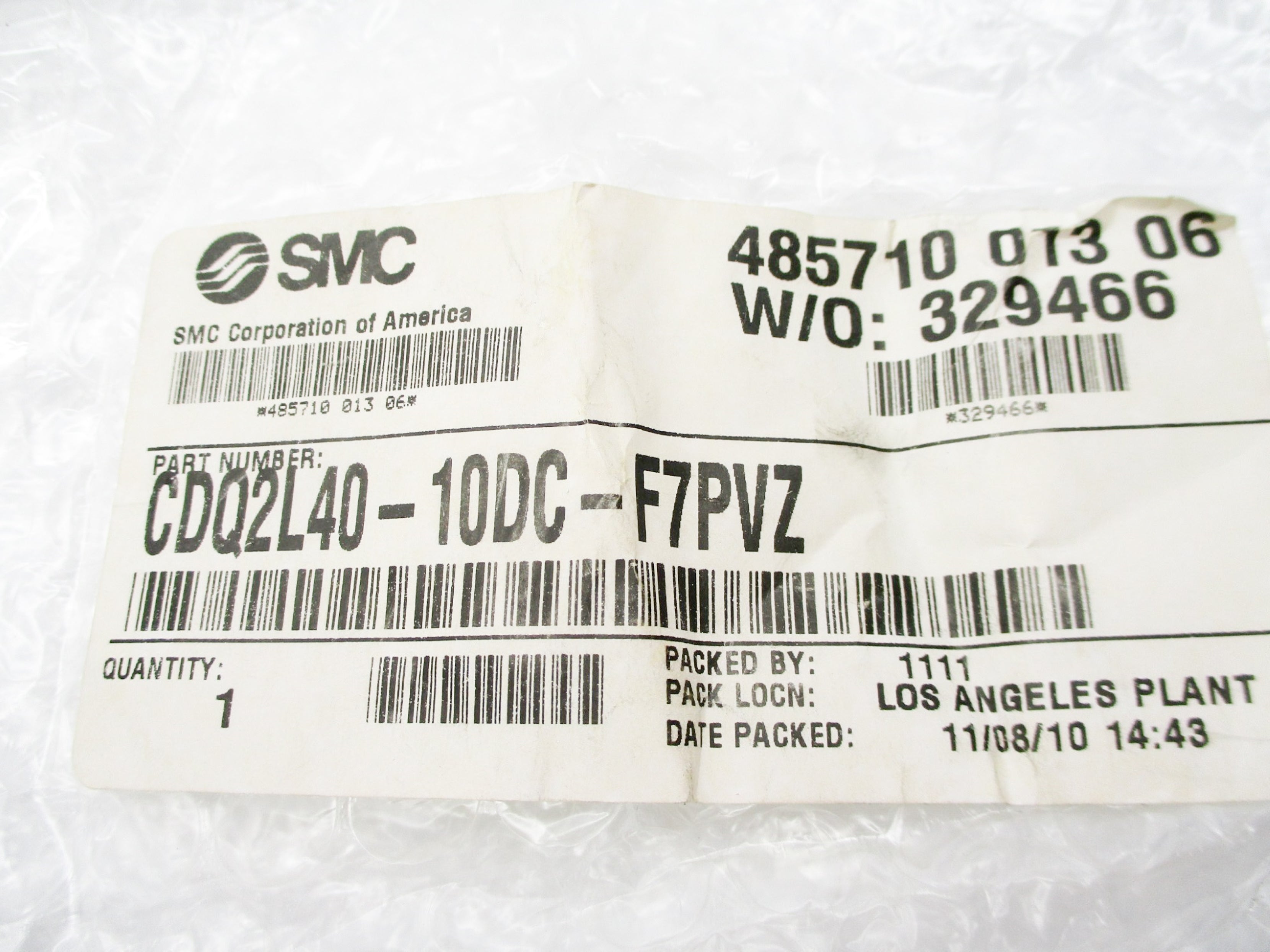 SMC CDQ2L40-10DC-F7PVZ NSNP