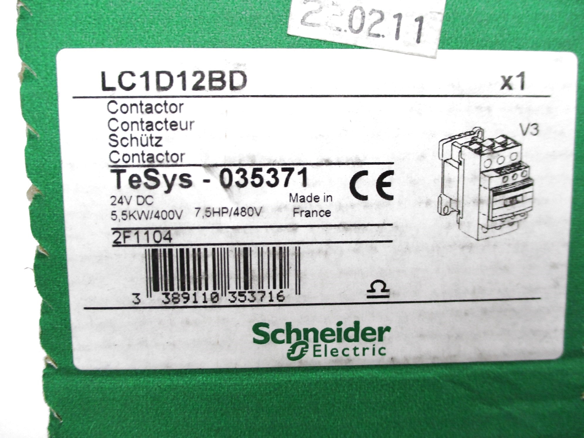 SCHNEIDER ELECTRIC LC1D12BD 24VDC NSMP