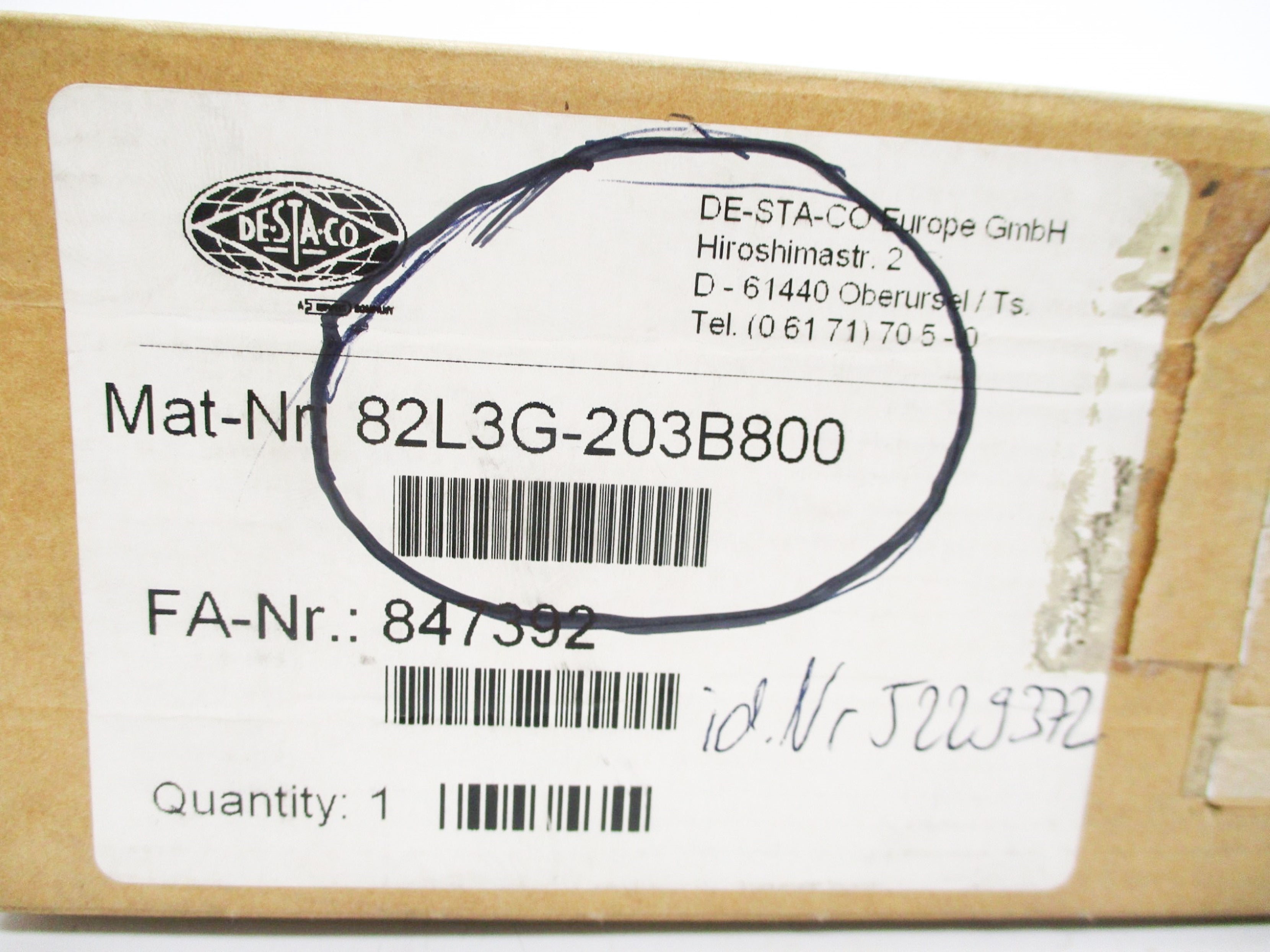 DESTACO 82L3G-203B800 NSMP