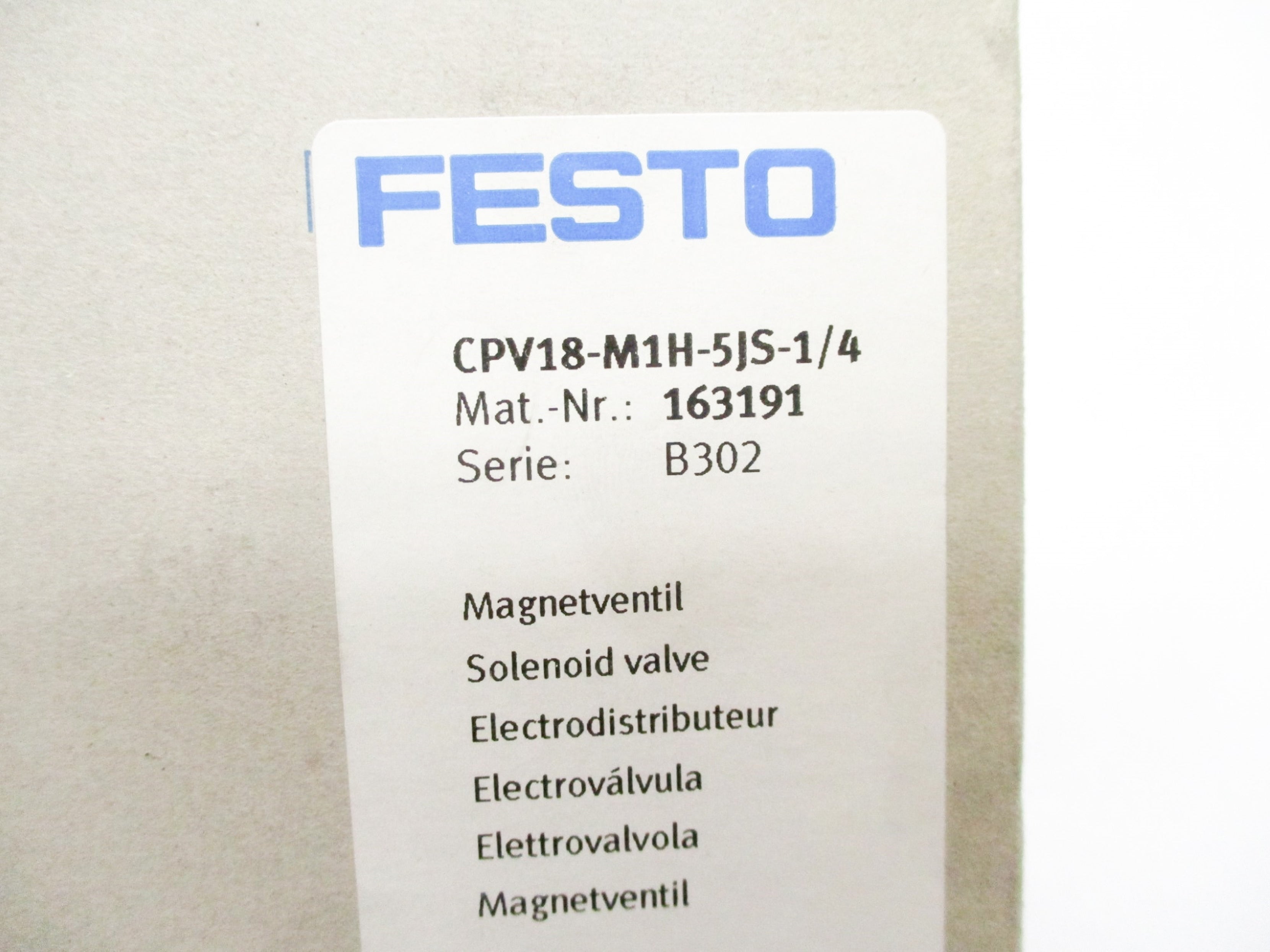 FESTO CPV18-M1H-5JS-1/4 24VDC NSMP
