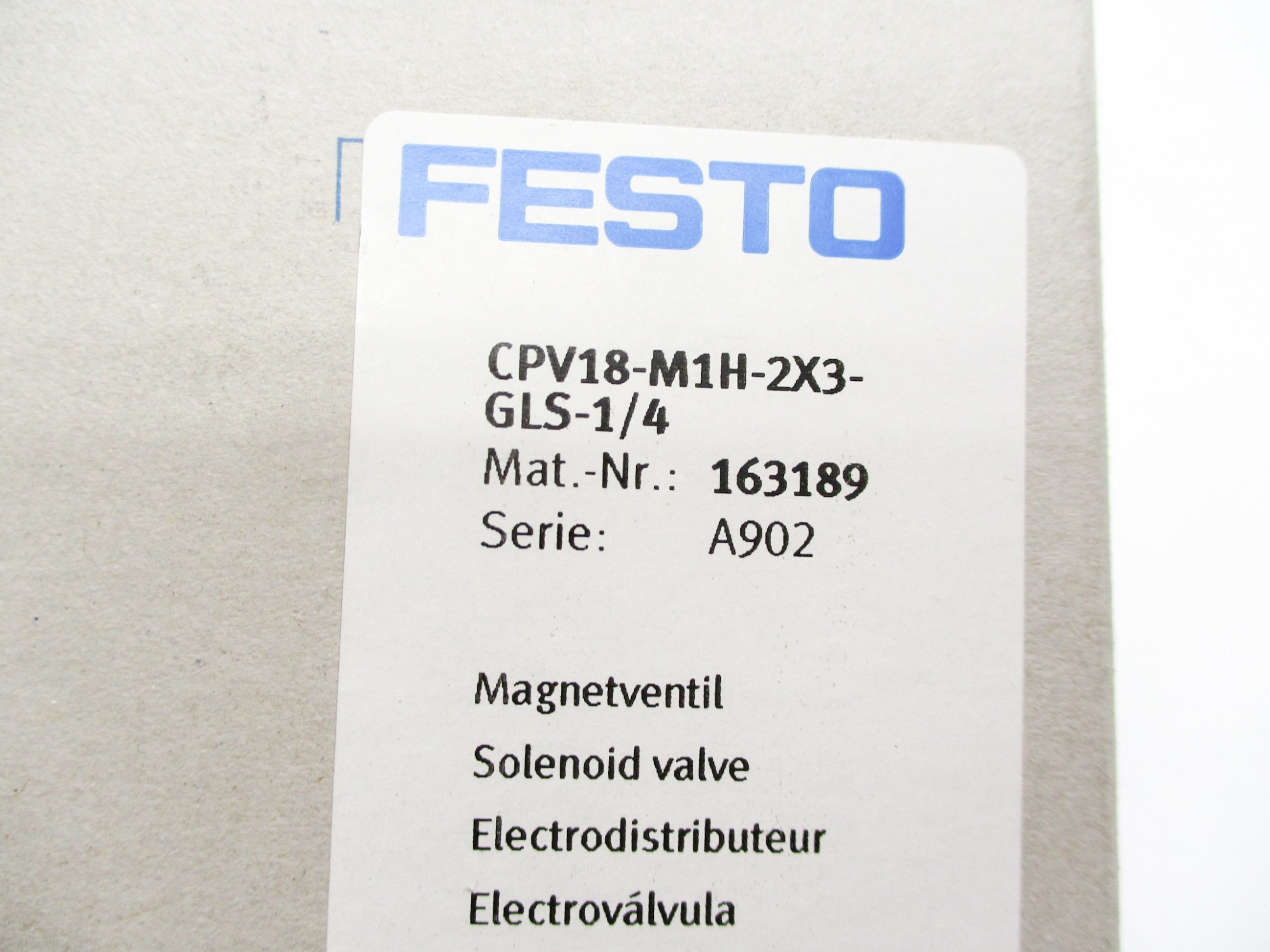 FESTO CPV18-M1H-2X3-GLS-1/4 24VDC NSMP