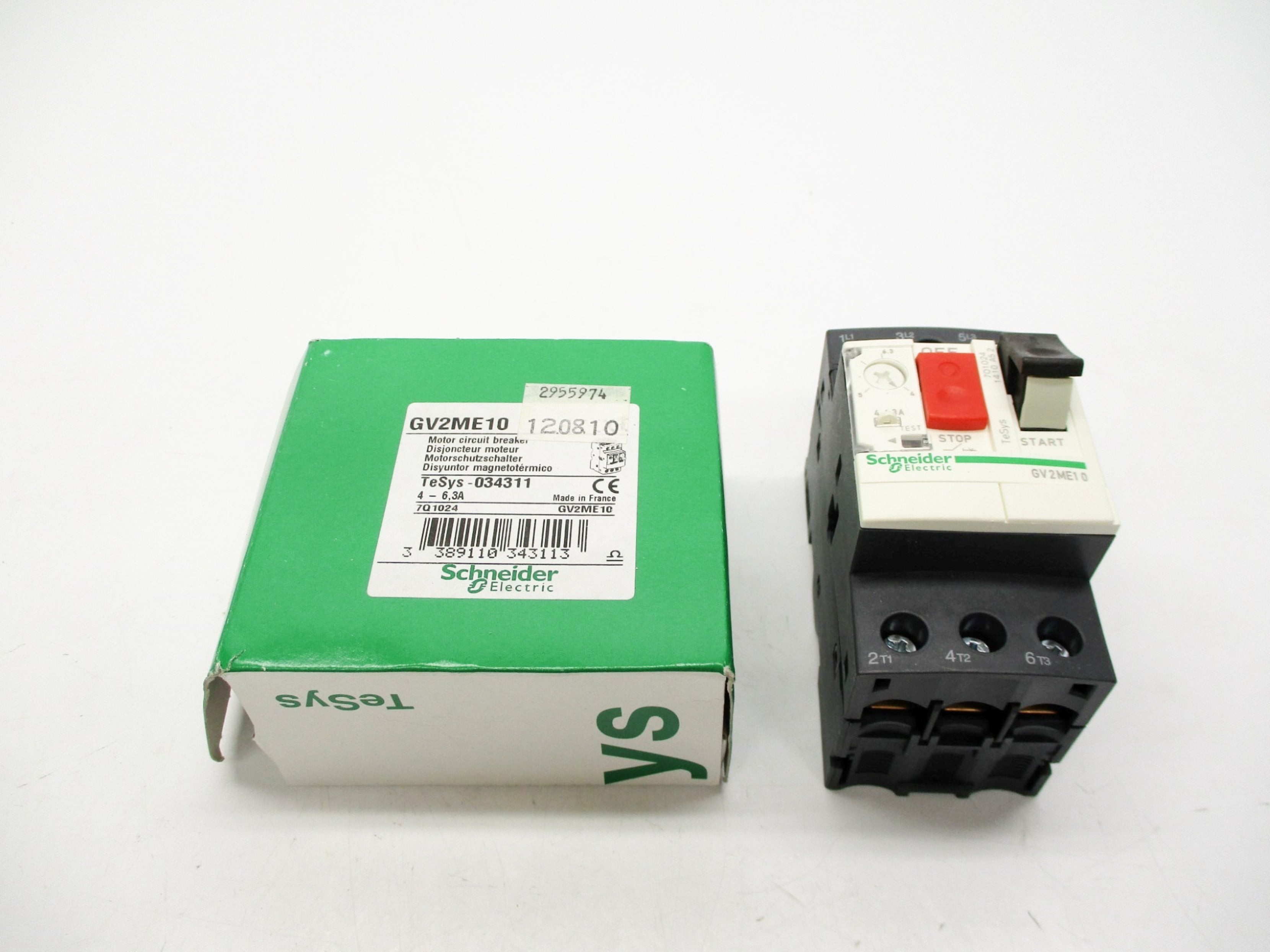 SCHNEIDER ELECTRIC GV2ME10 6-6.3A NSMP