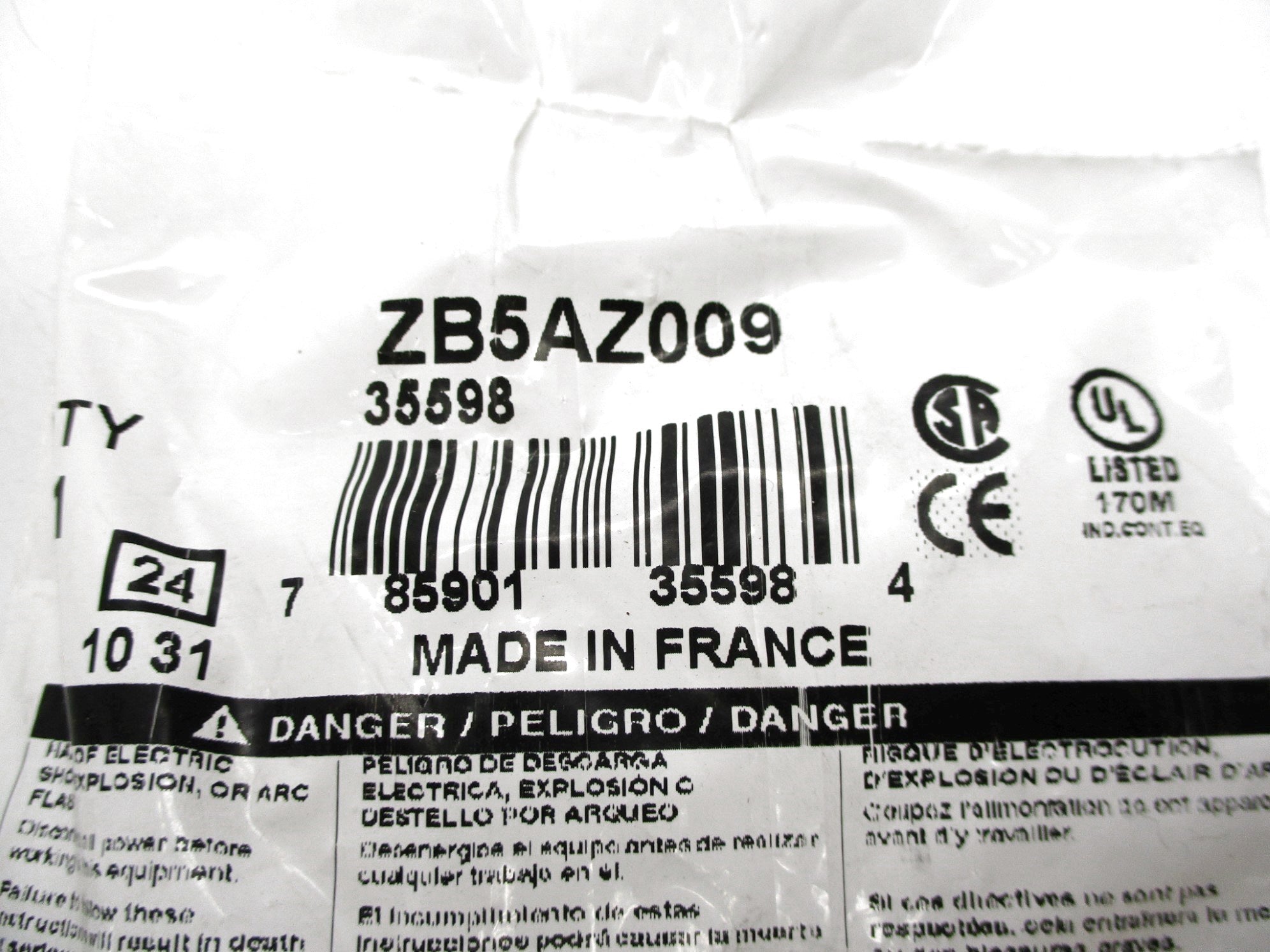 SCHNEIDER ELECTRIC ZB5AZ009 NSMP