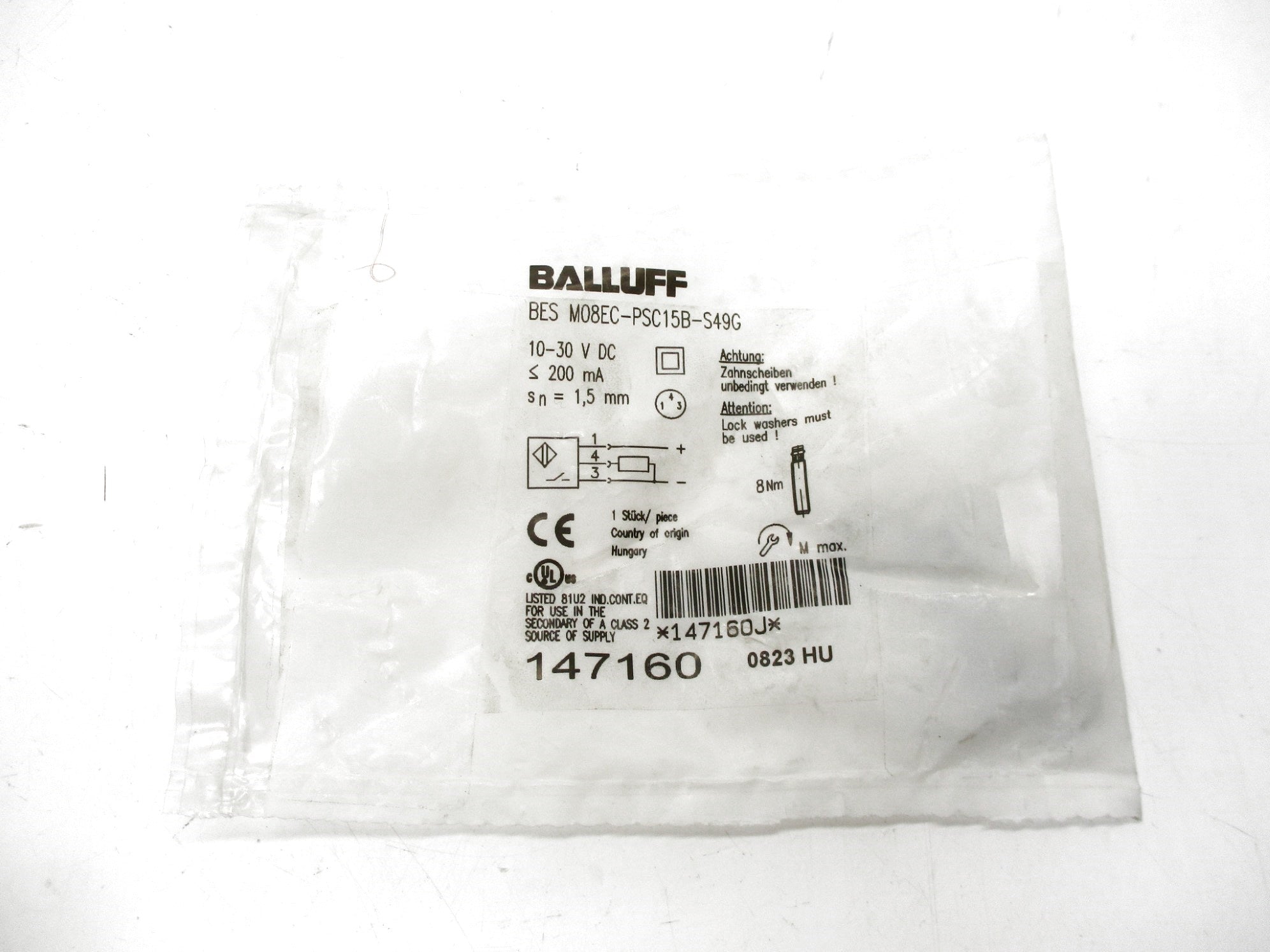BALLUFF BES M08EC-PSC15B-S49G NSMP
