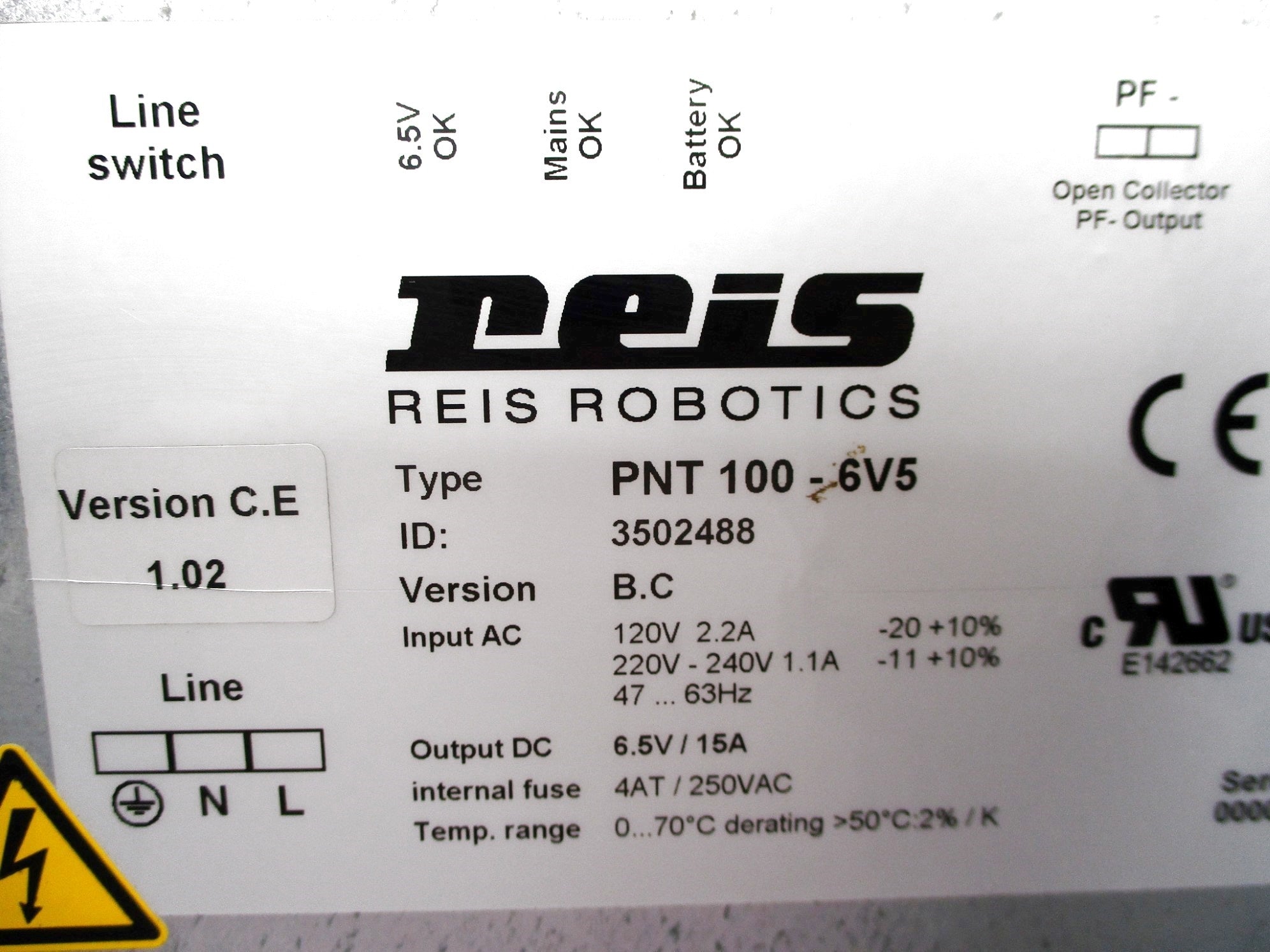 REIS ROBOTICS PNT100-6V5 NSNP