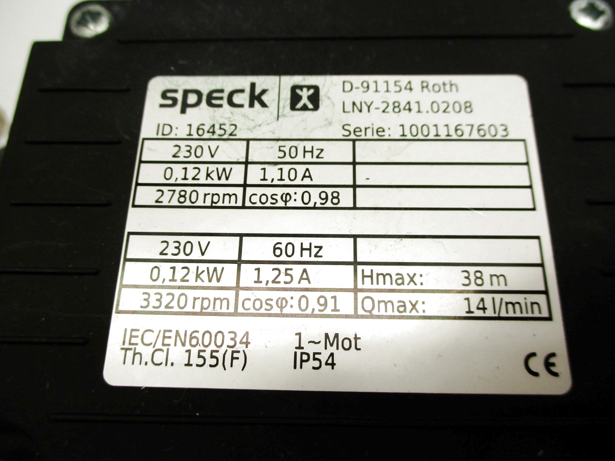 SPRECK LNY-2841.0208 (REPAIRED) UNMP