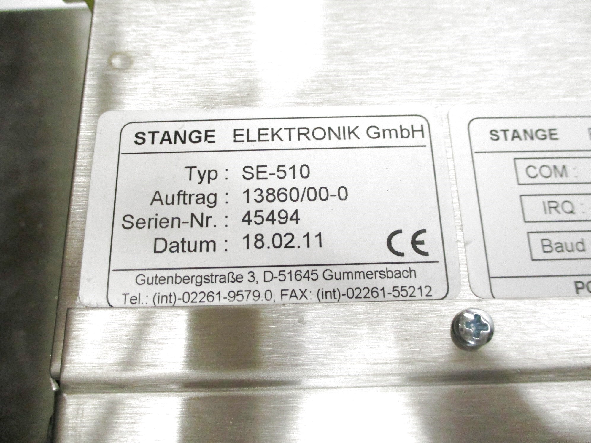 STANGE ELEKTRONIK SE-510 (AS PICTURED) UNMP