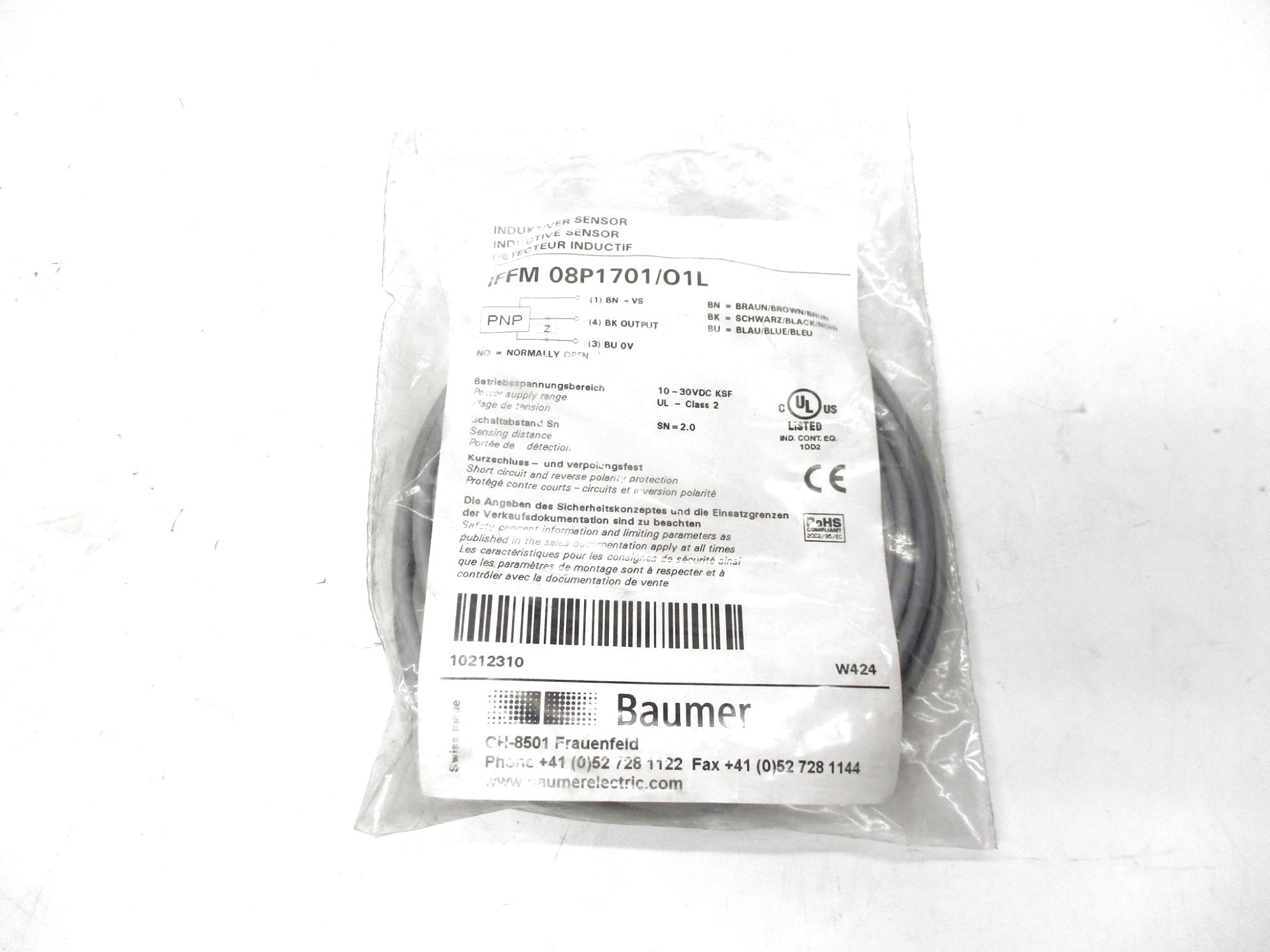BAUMER IFFM08P1701/O1L 10-30VDC NSMP
