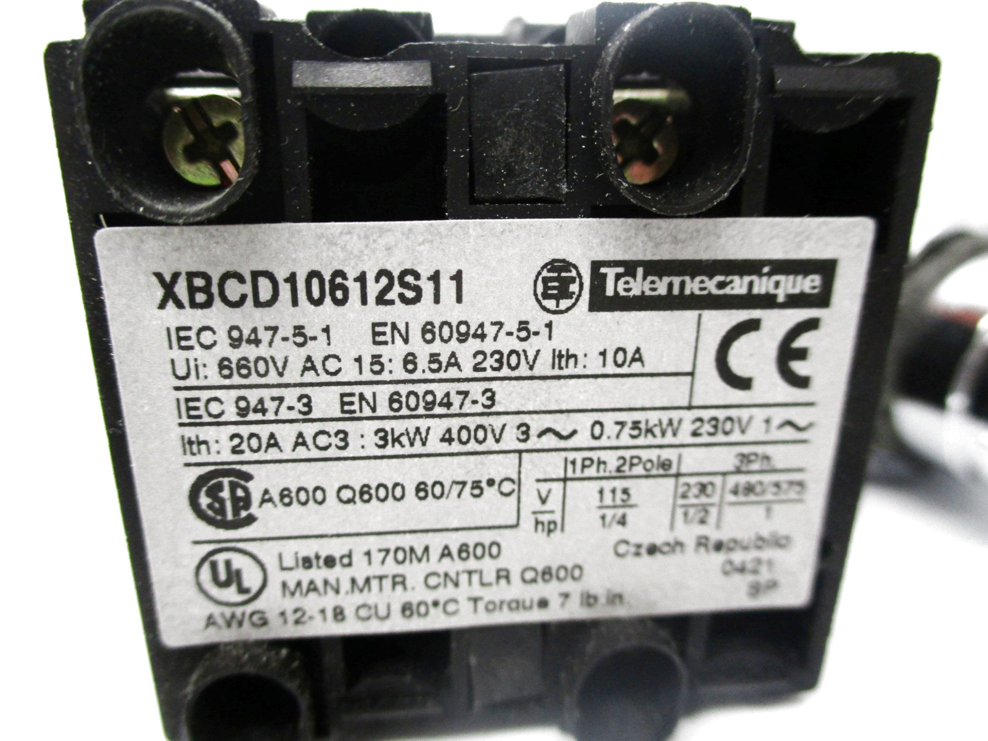 TELEMECANIQUE XBCD10612S11 NSMP