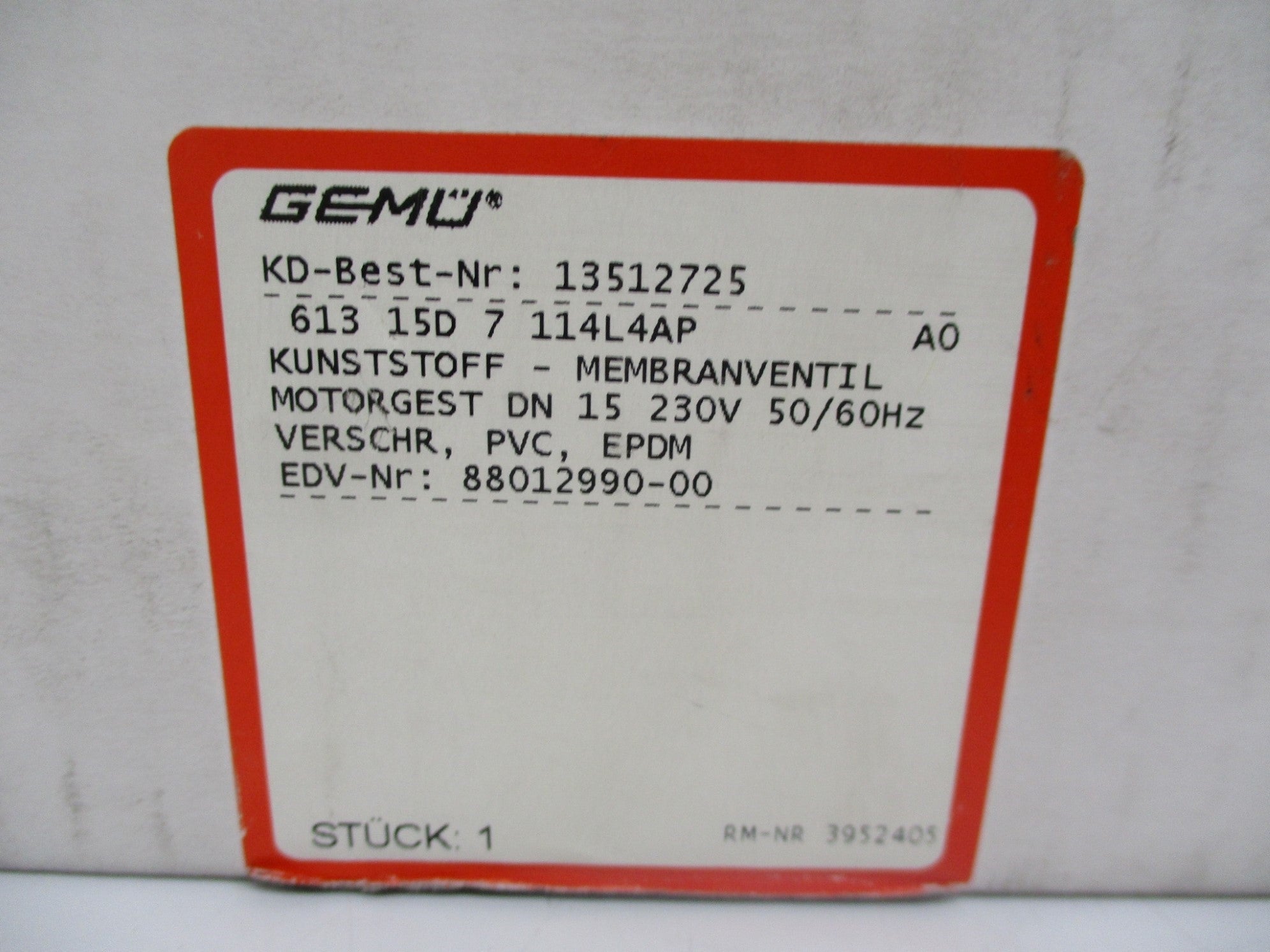 GEMU 61315D7114L4AP NSMP