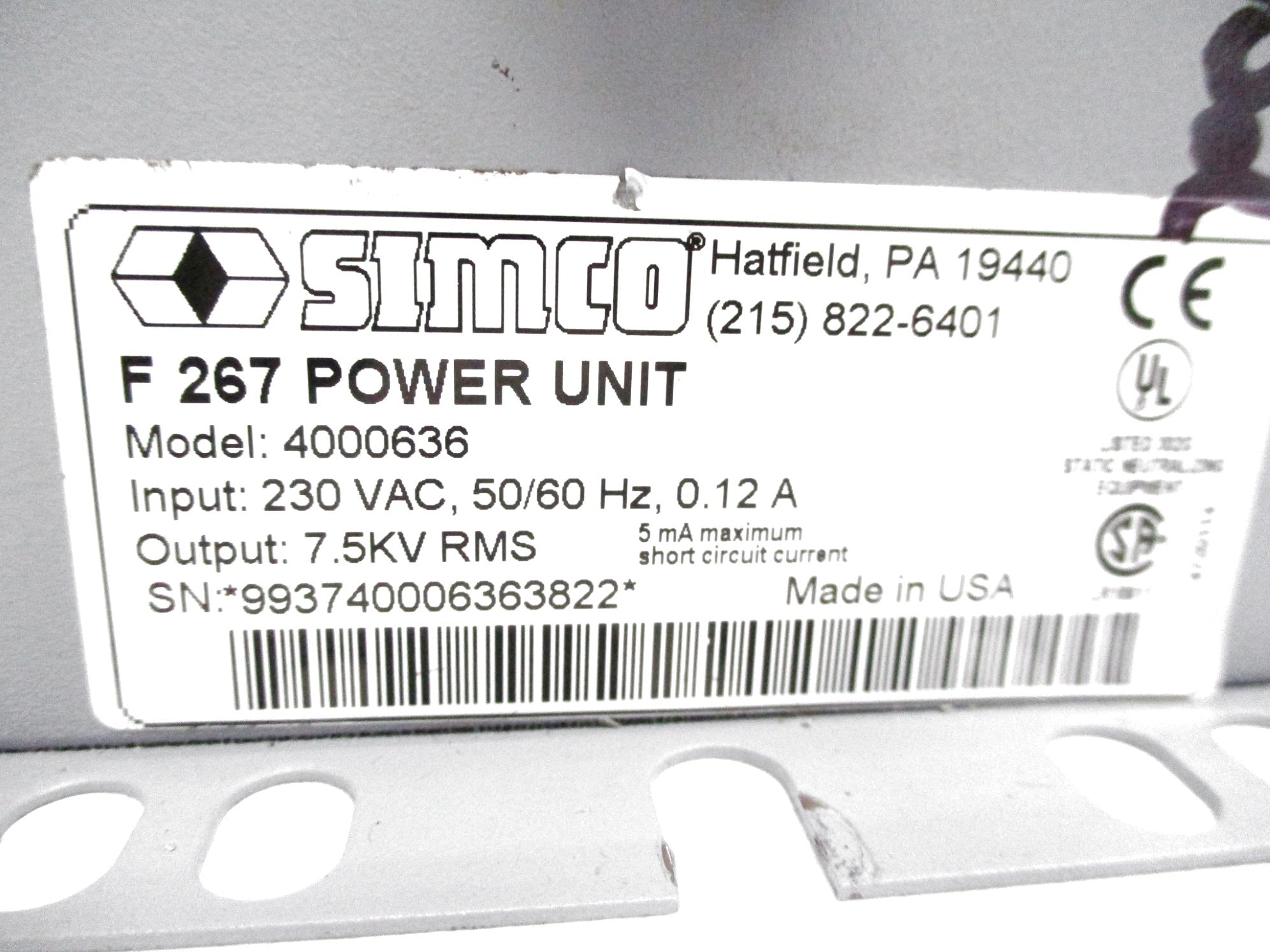 SIMCO 4000636 F267 UNMP