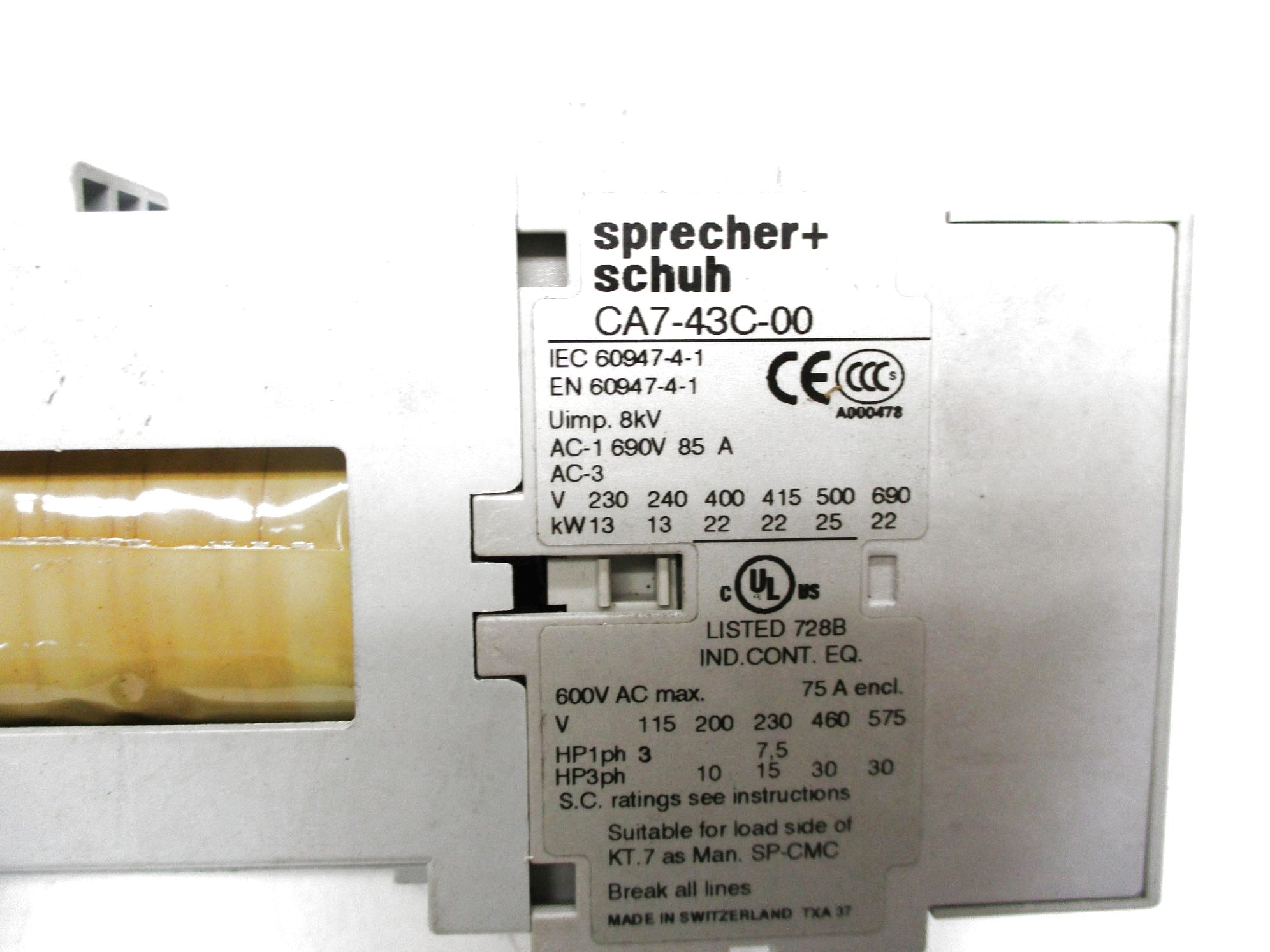 SPRECHNER+SCHUH CA7-43C-00 24VDC NSNP