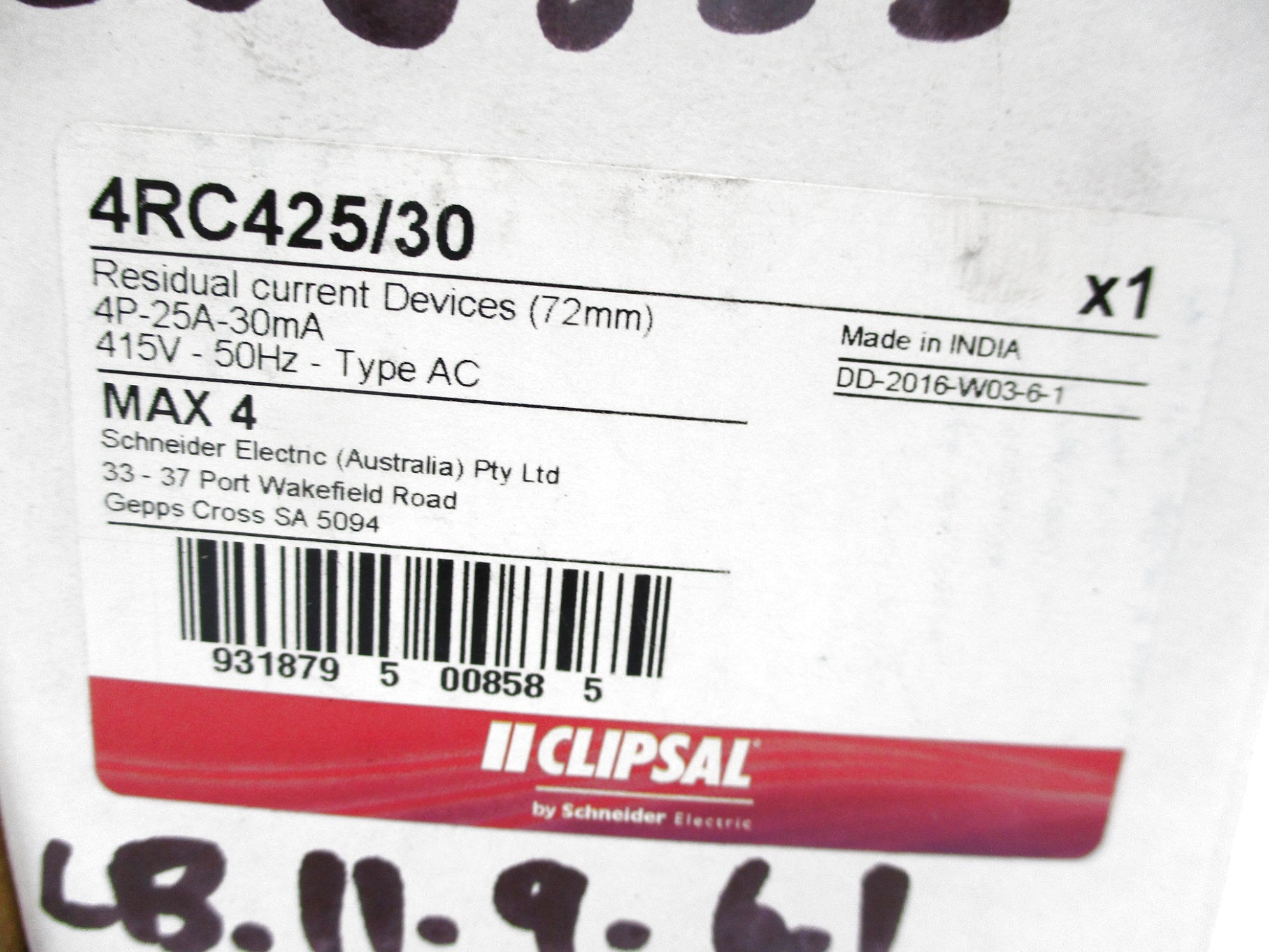 CLIPSAL 4RC425/30 25A 415V NSMP