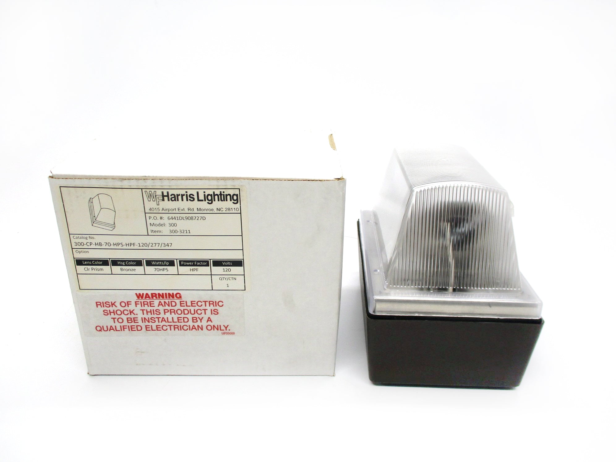 WF HARRIS LIGHTING 300-CP-HB-70-HPS-HPF-120/277/347 (NO BULB) NSMP