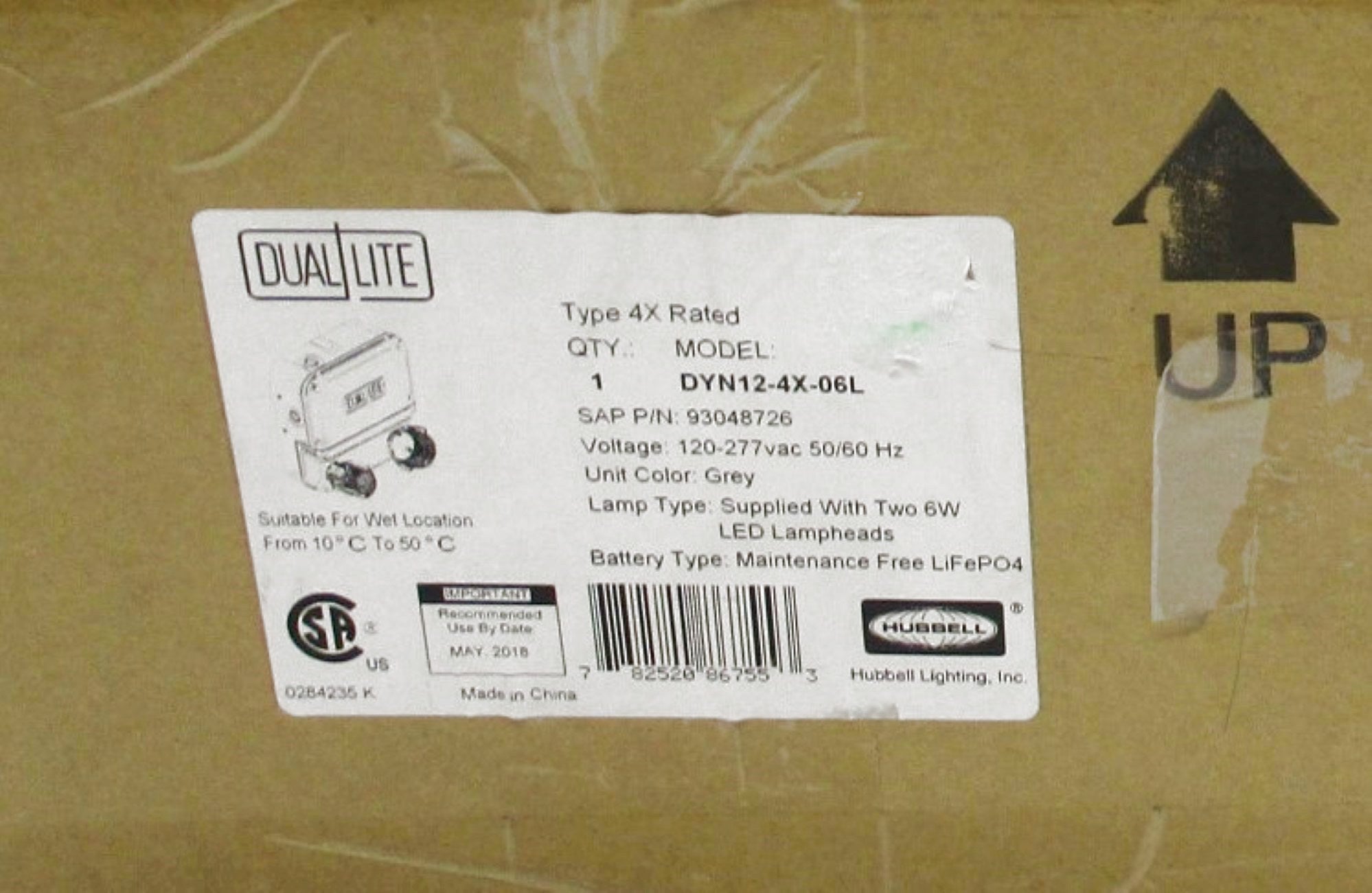 HUBBELL DYN12-4X-06L NSMP