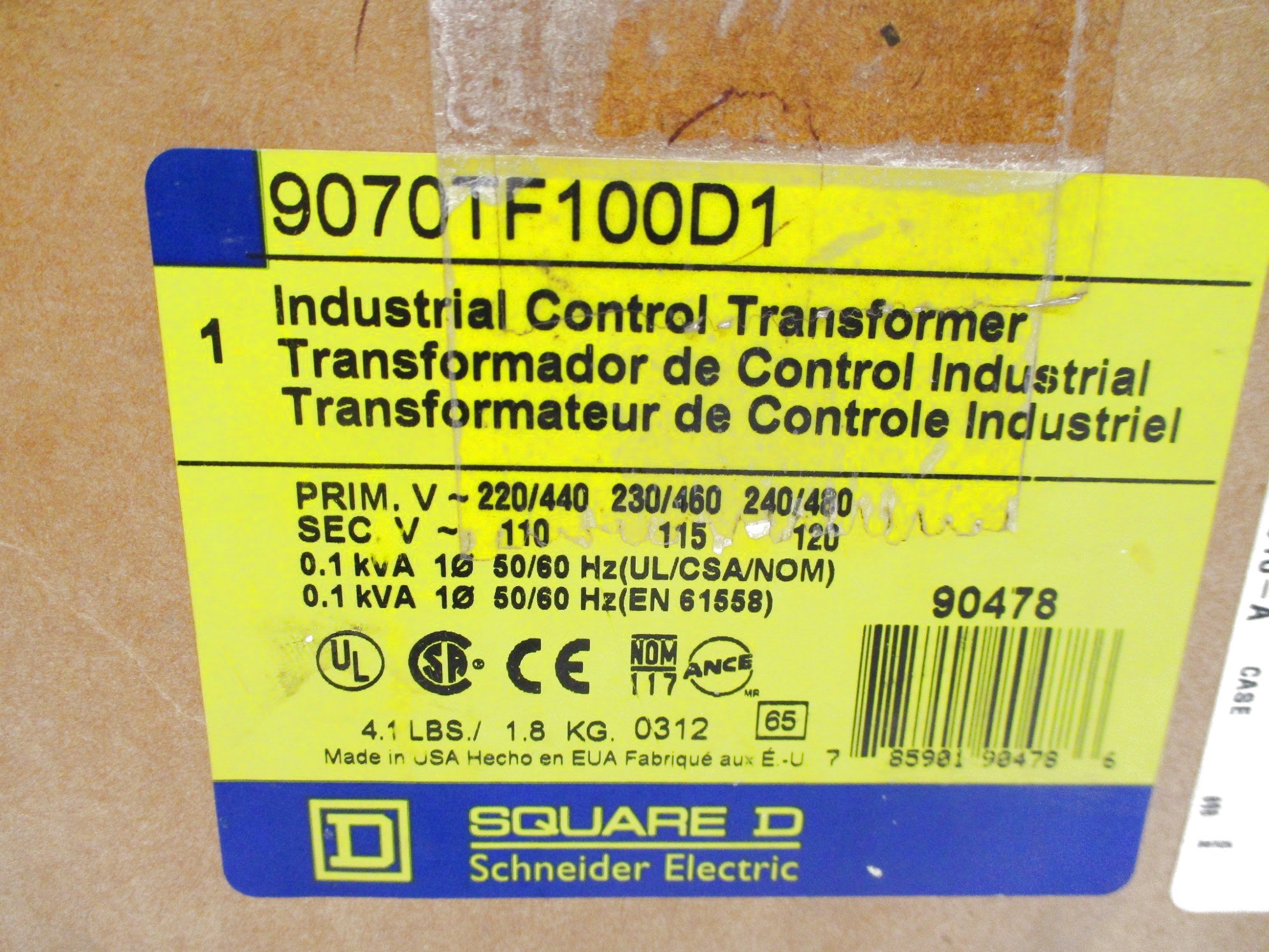 SQUARE D 9070TF100D1 NSMP