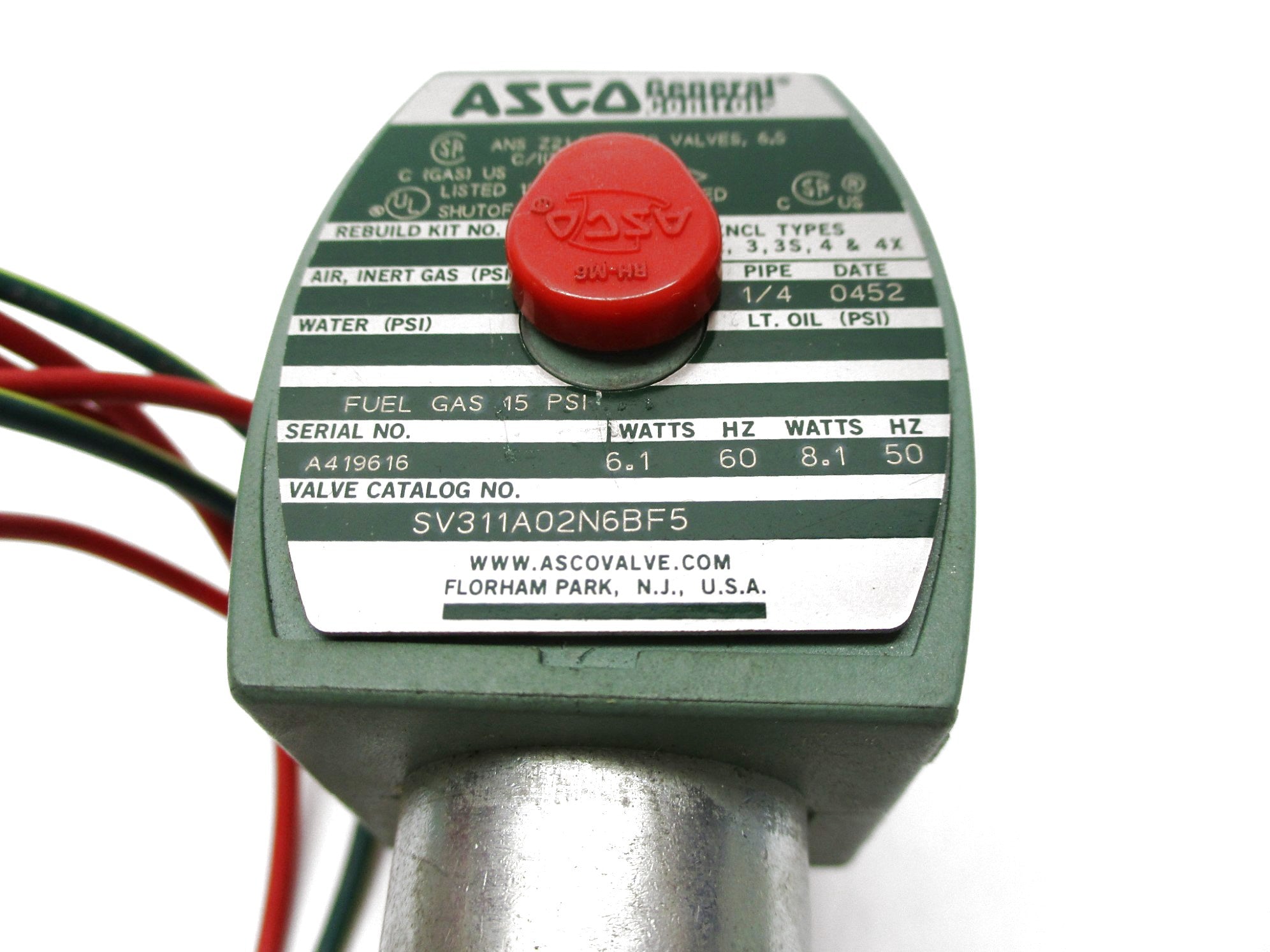 ASCO SV311A02N6BF5 120V NSMP