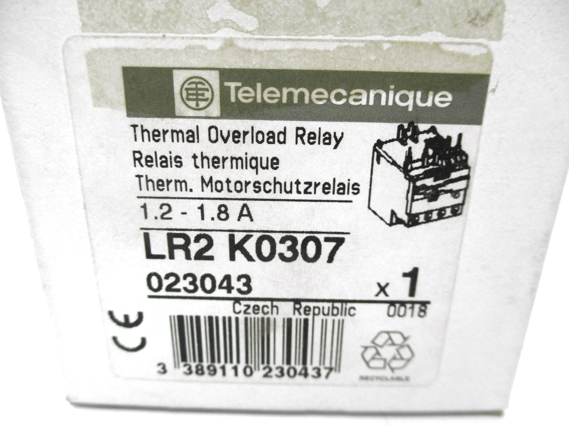 TELEMECANIQUE LR2K0307 1.2-1.8A NSMP