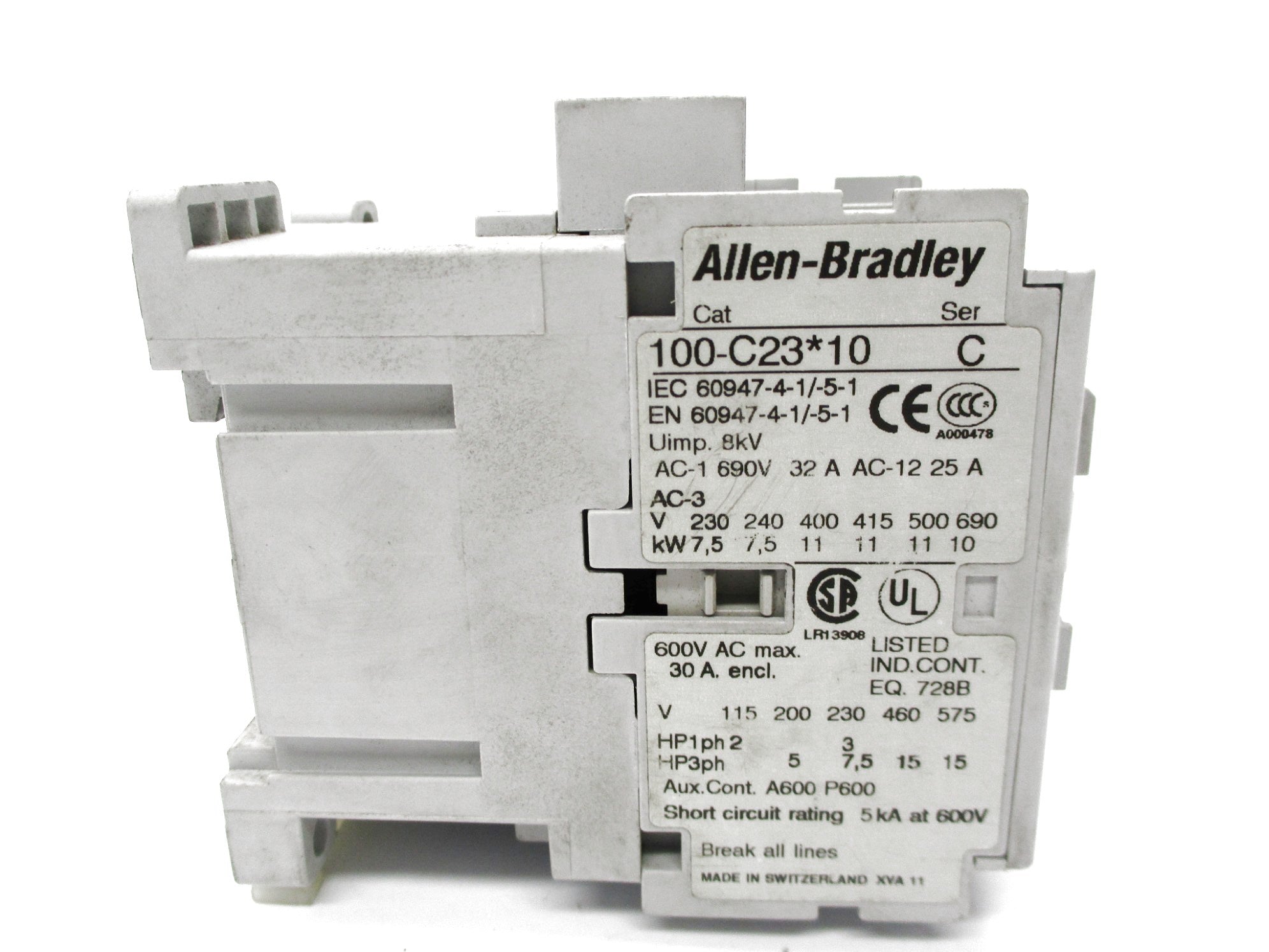 ALLEN BRADLEY 100-C30D10 SER. C 120V UNMP